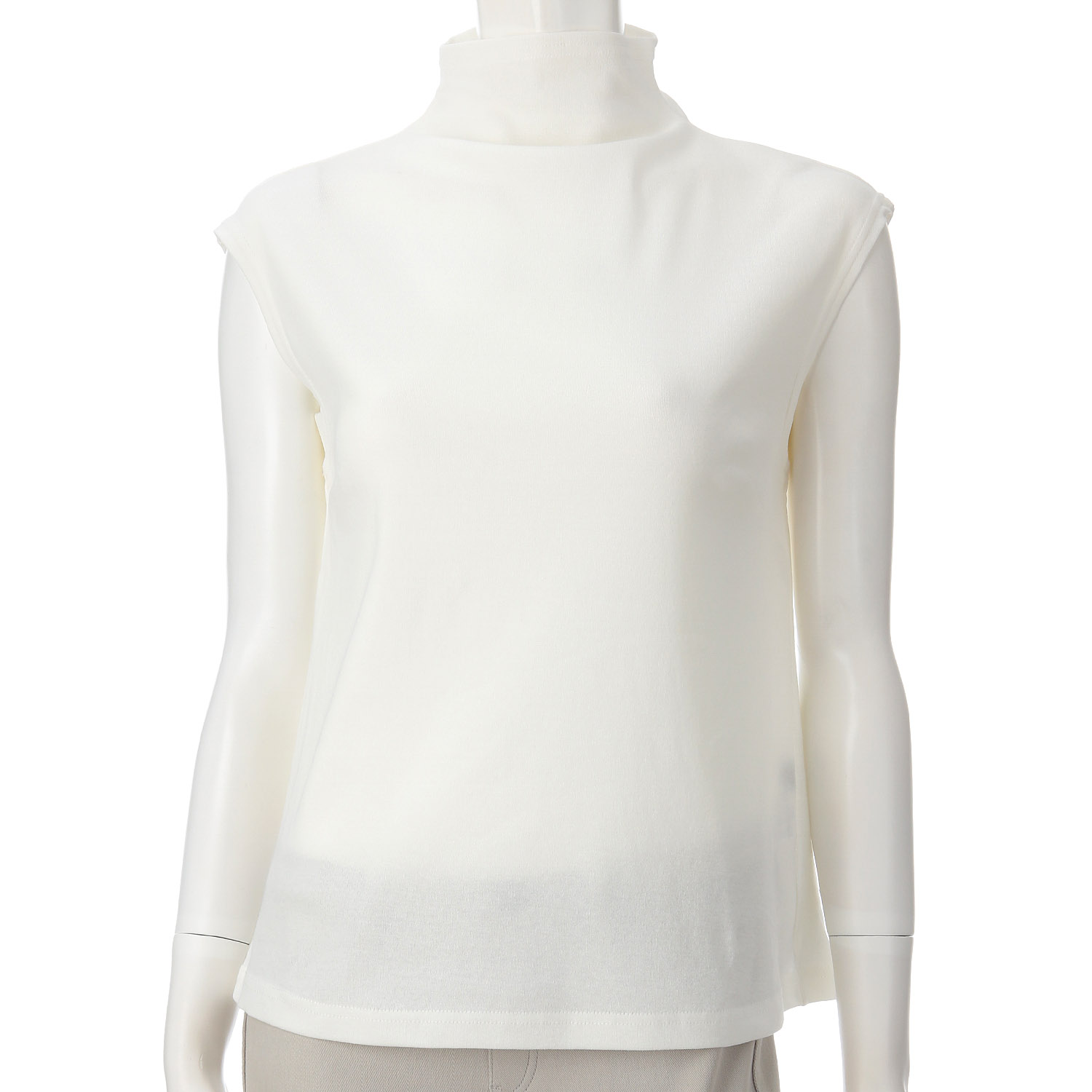 マチ付きボトルネックタンクトップ - 画像2