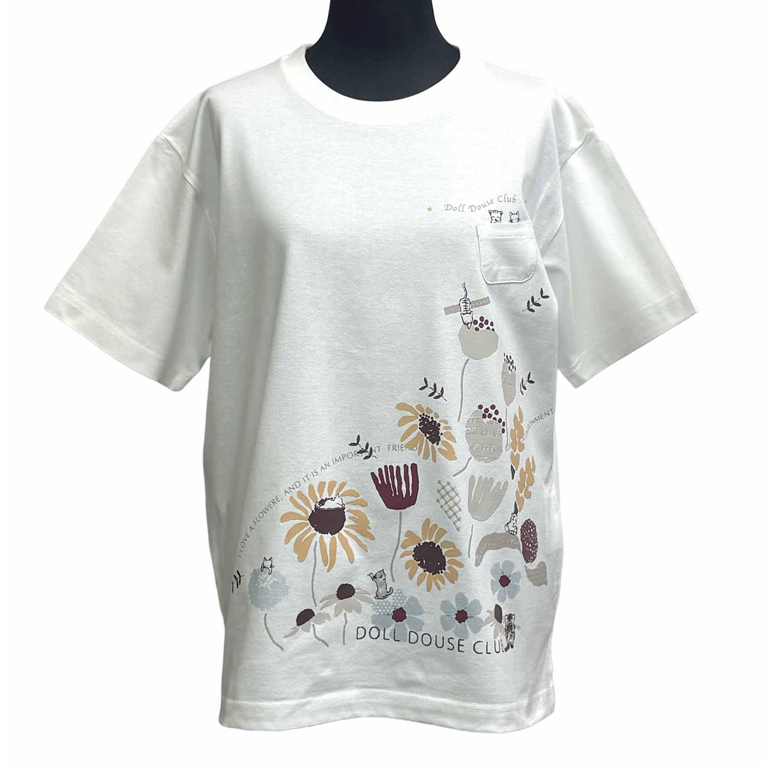 DDCLUB プリントT ネコFLOWER - 画像2