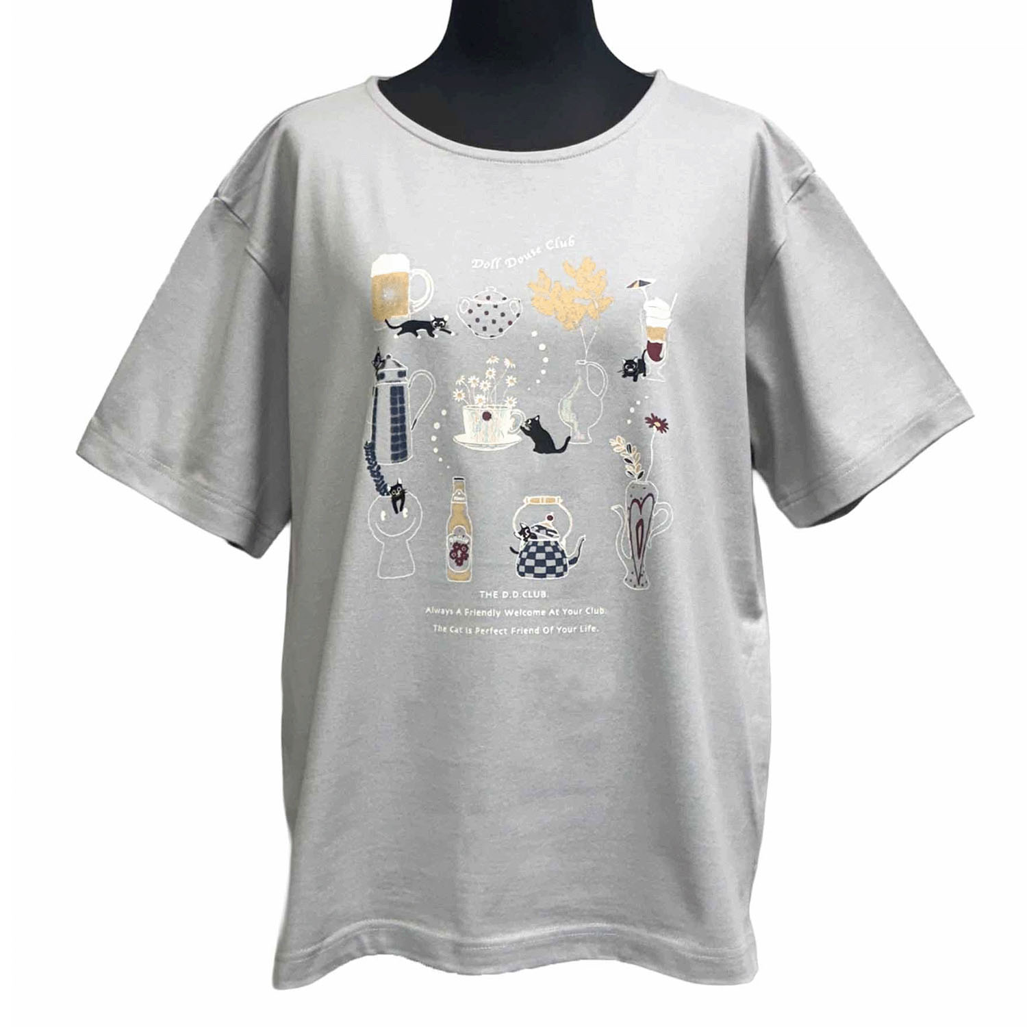 DDCLUB プリントT ネコDRINK - 画像2