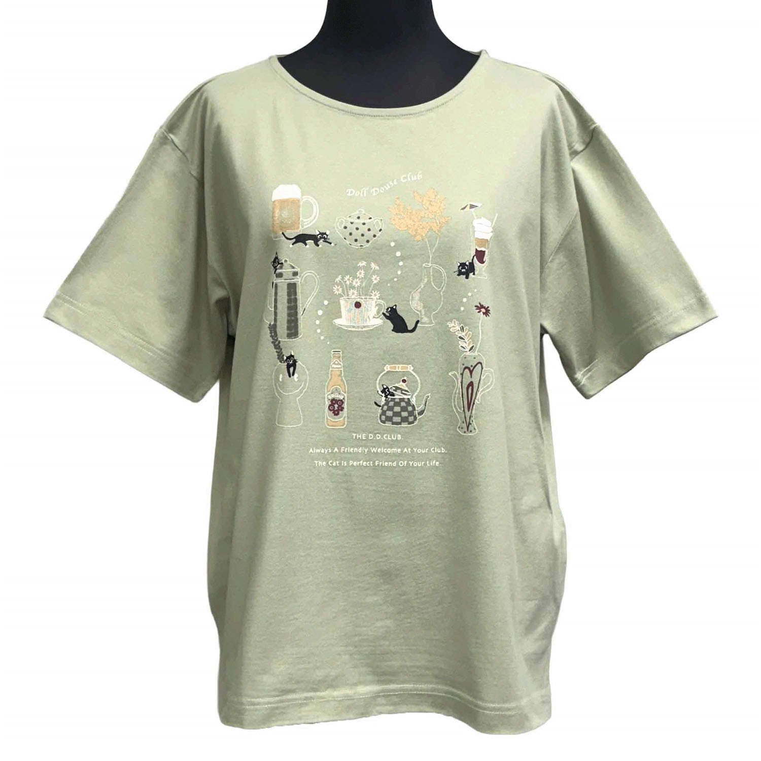 DDCLUB プリントT ネコDRINK - 画像9