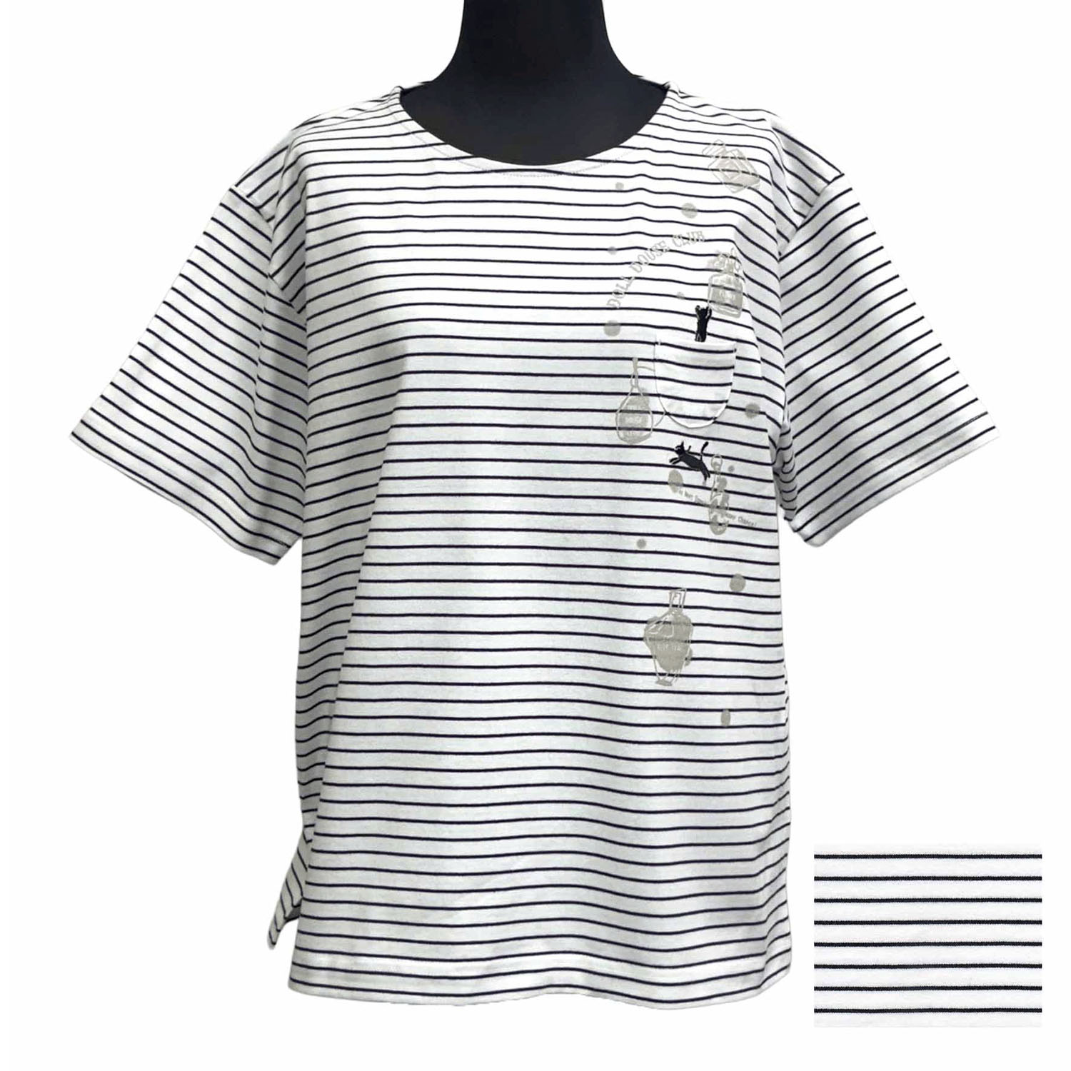 DDCLUB ボーダーT ネコ香水 - 画像2