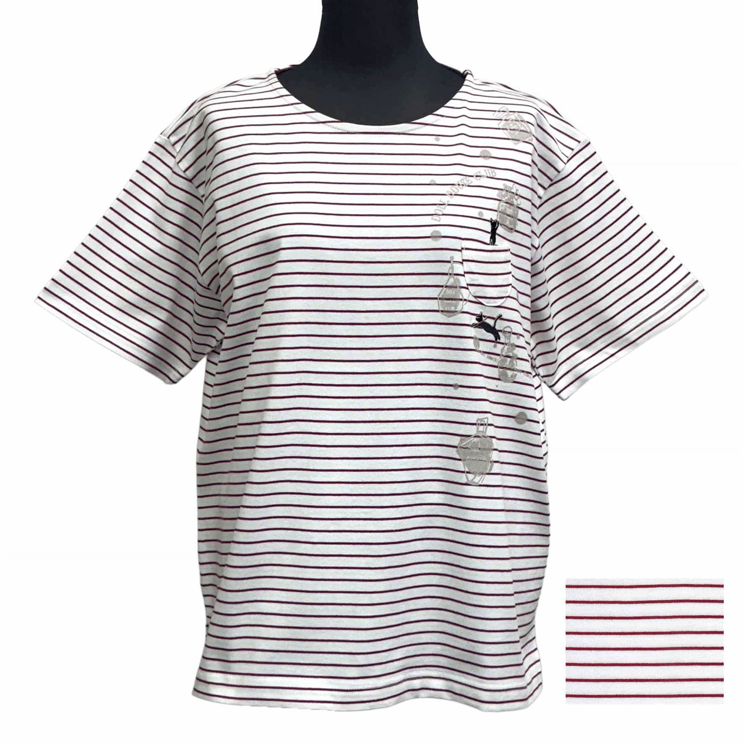 DDCLUB ボーダーT ネコ香水 - 画像1