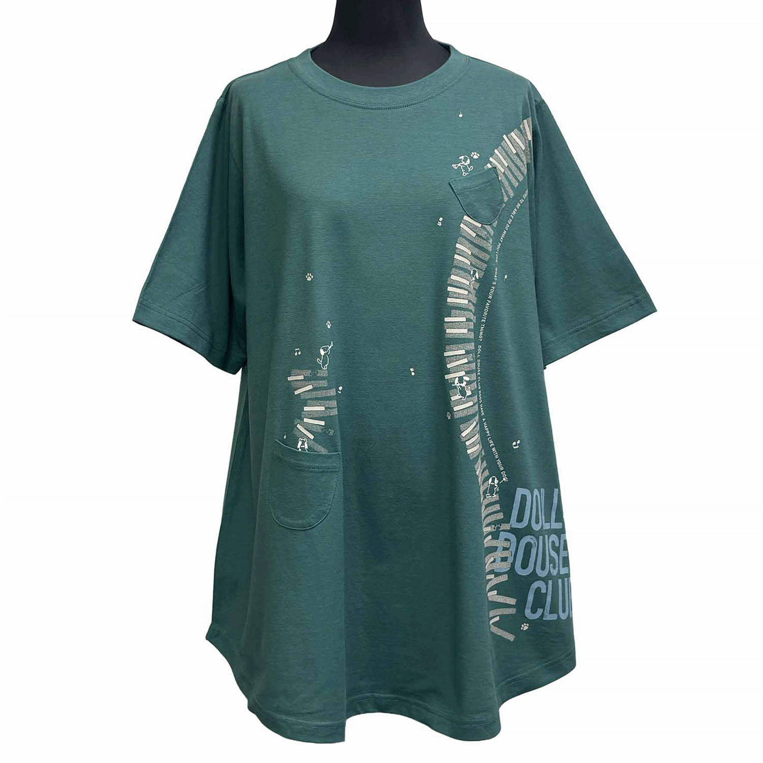 DDCLUB AラインT クレヨン犬ピアノ - 画像7