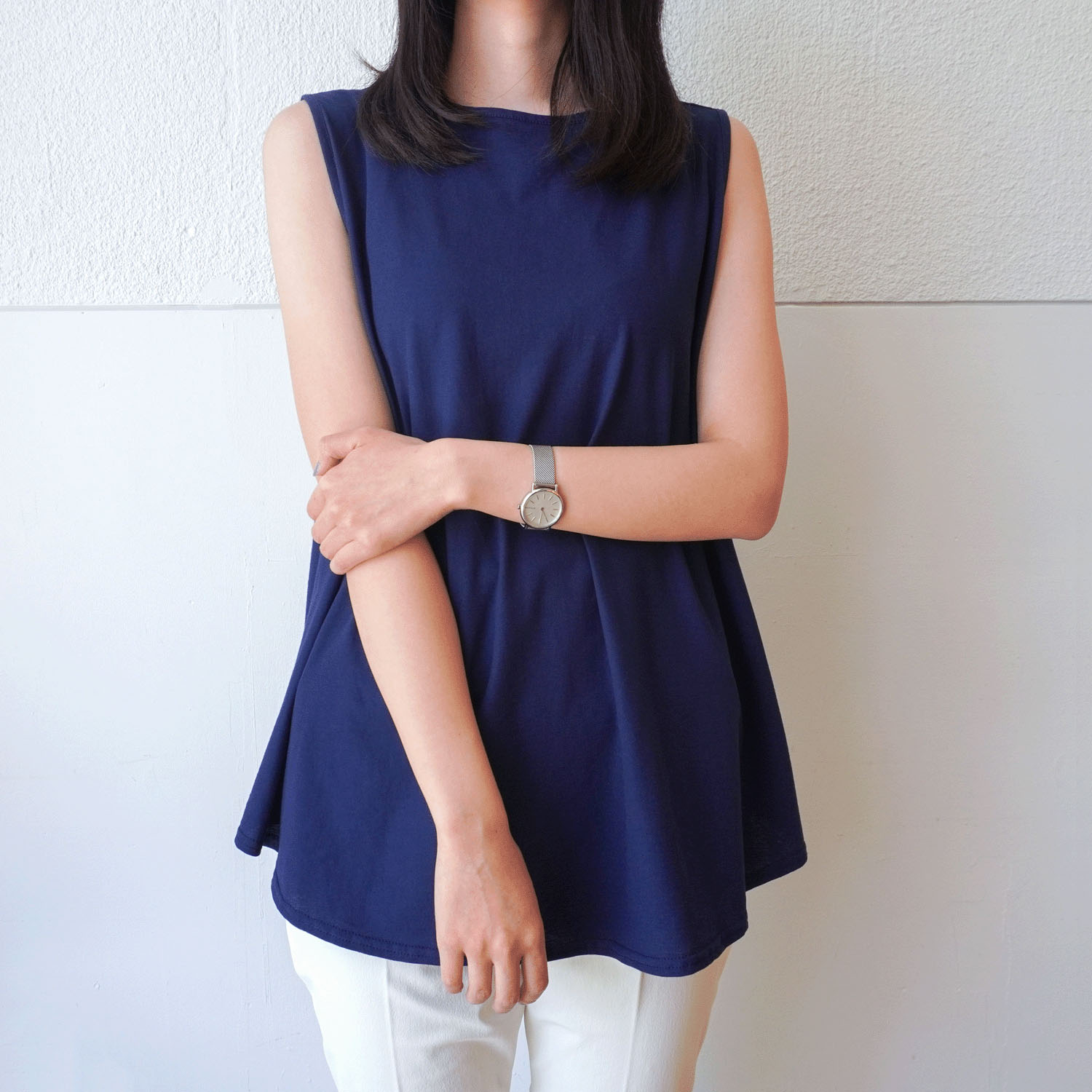 【InstaLive】クールフレアーノースリーブカットソー - 画像14