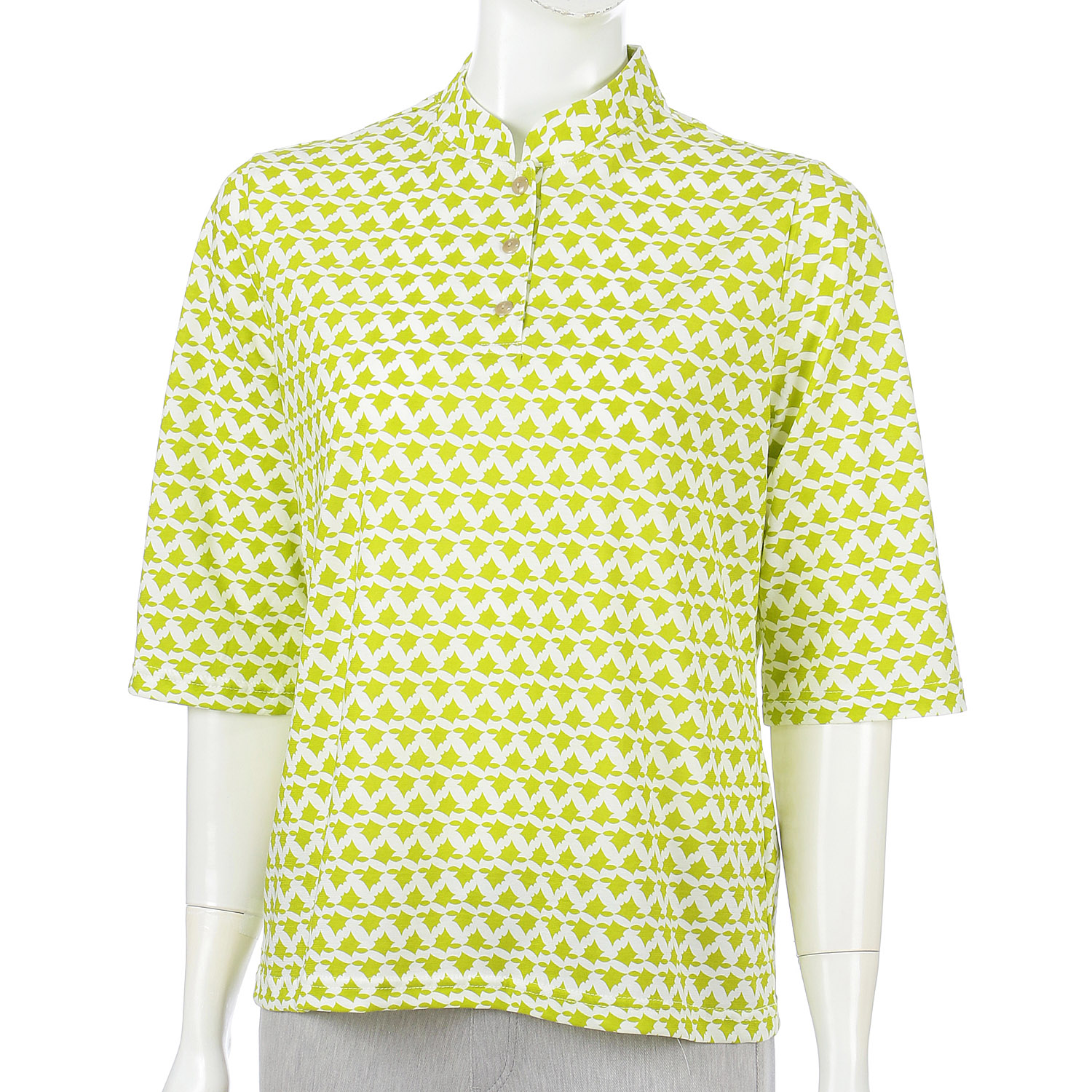 マオカラーヘンリーモモンガプリント - 画像2