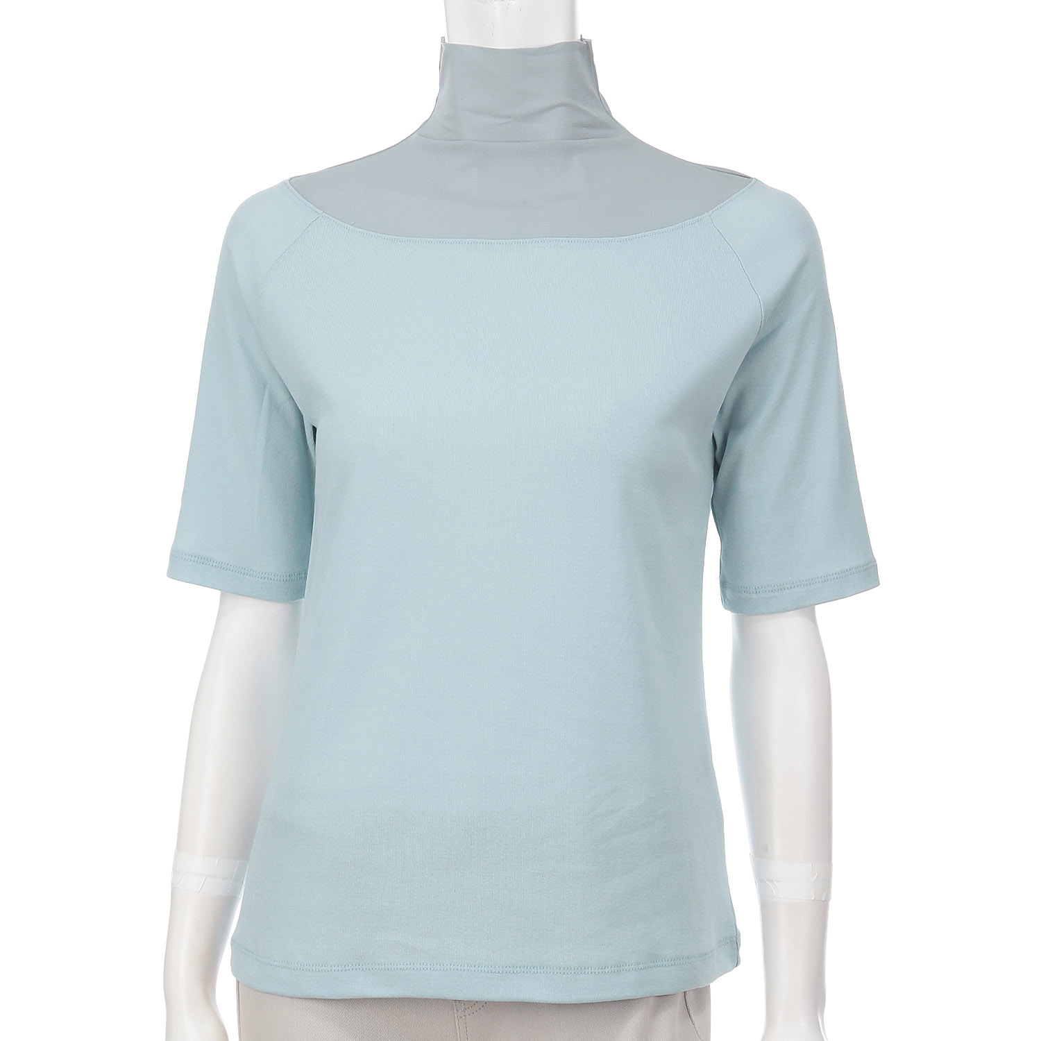 ビヨンド天竺×パウダーチュール5分袖プルオーバー - 画像3