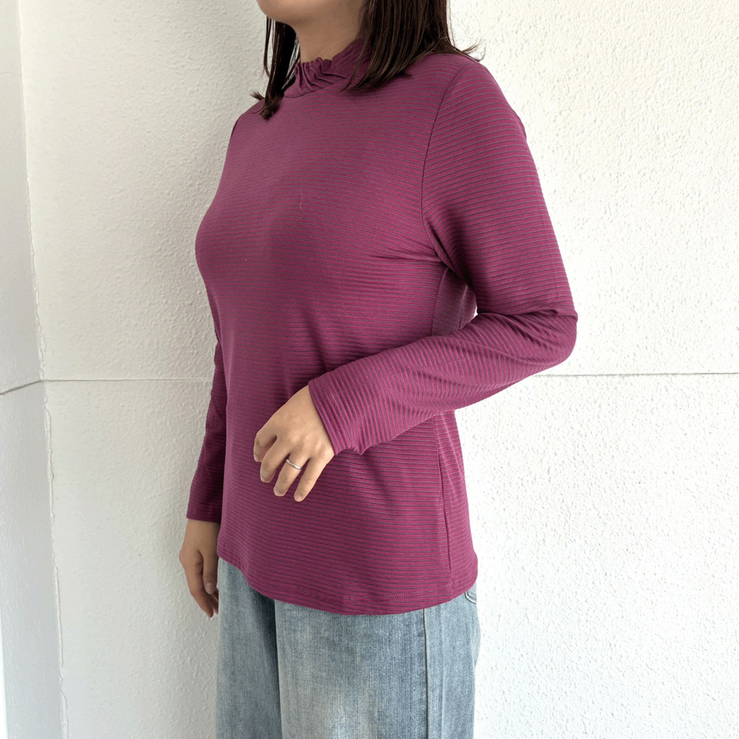 ピンタックハイネックボーダー - 画像5