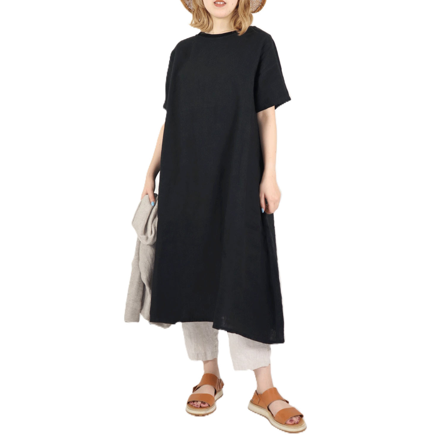 【Insta Live】残りわずか！SO リネンシンプルワンピース半袖 - 画像3