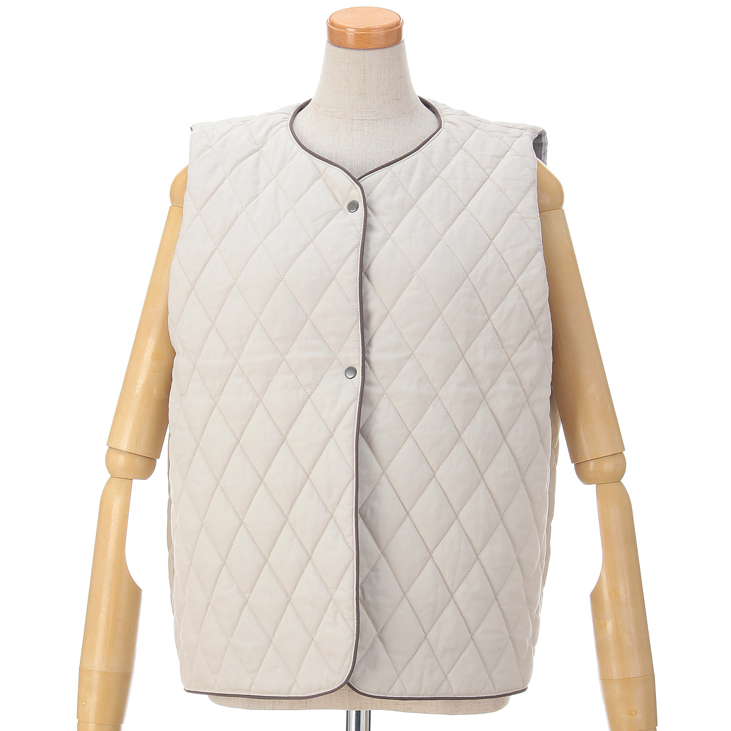 SO ノーカラーリバーシブルベスト - 画像3