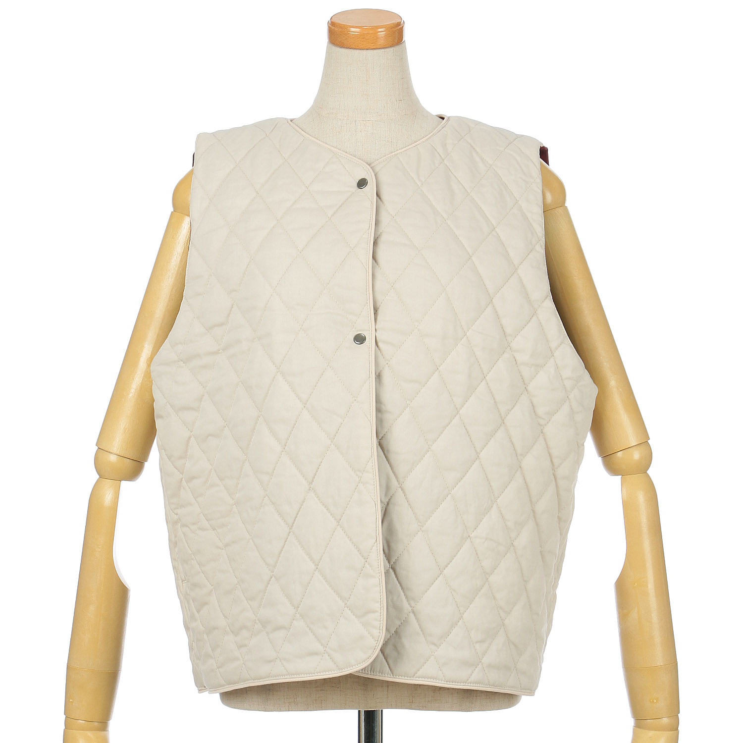 SO ノーカラーリバーシブルベスト - 画像7