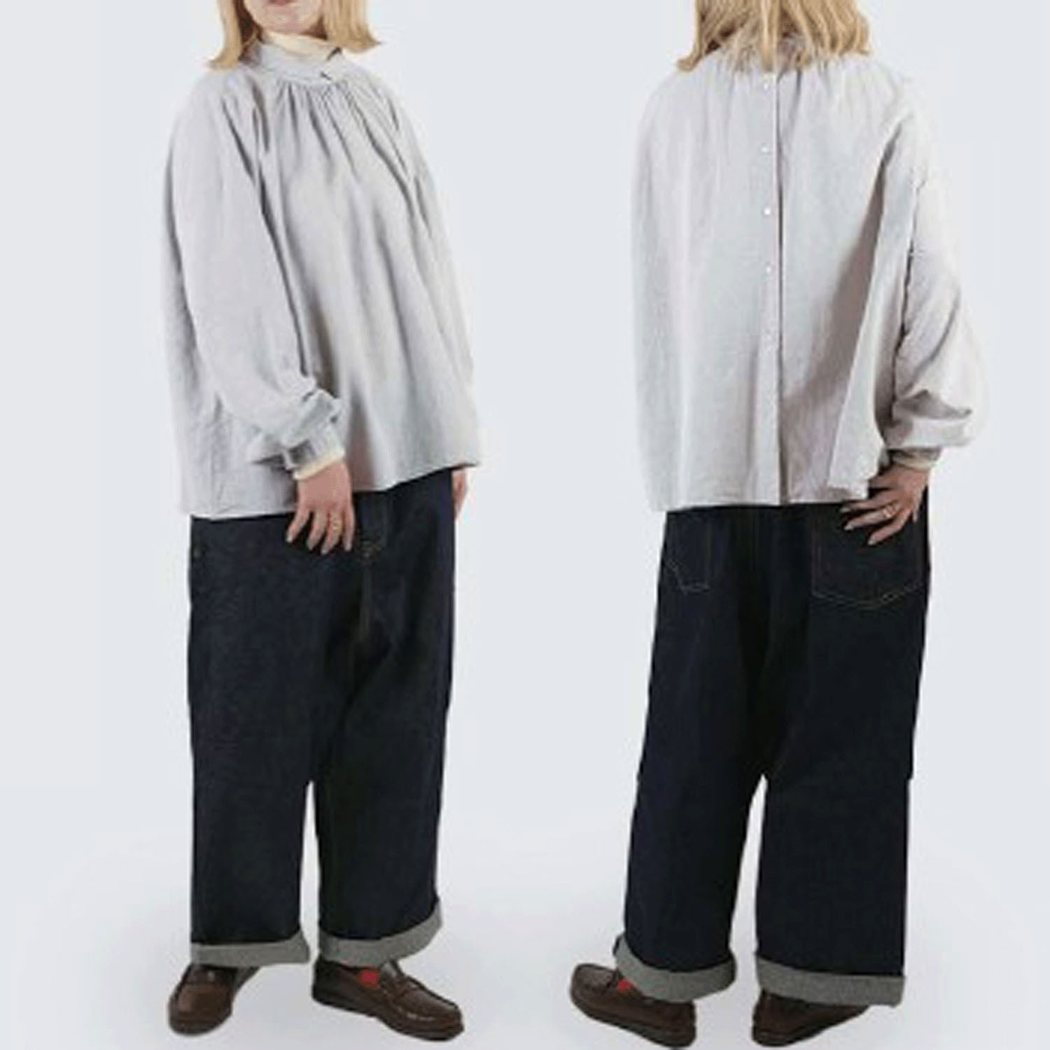 SO 重なり長袖ブラウス - 画像1