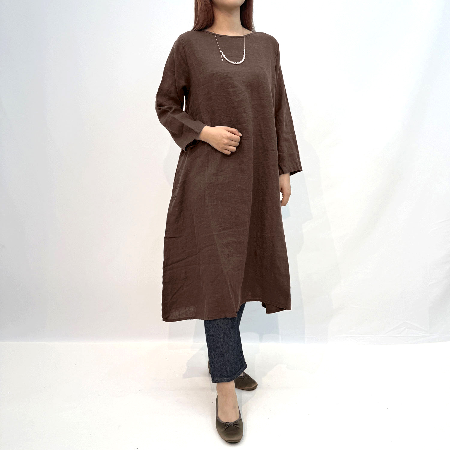 全10色！SO シンプルワンピース長袖 - 画像2