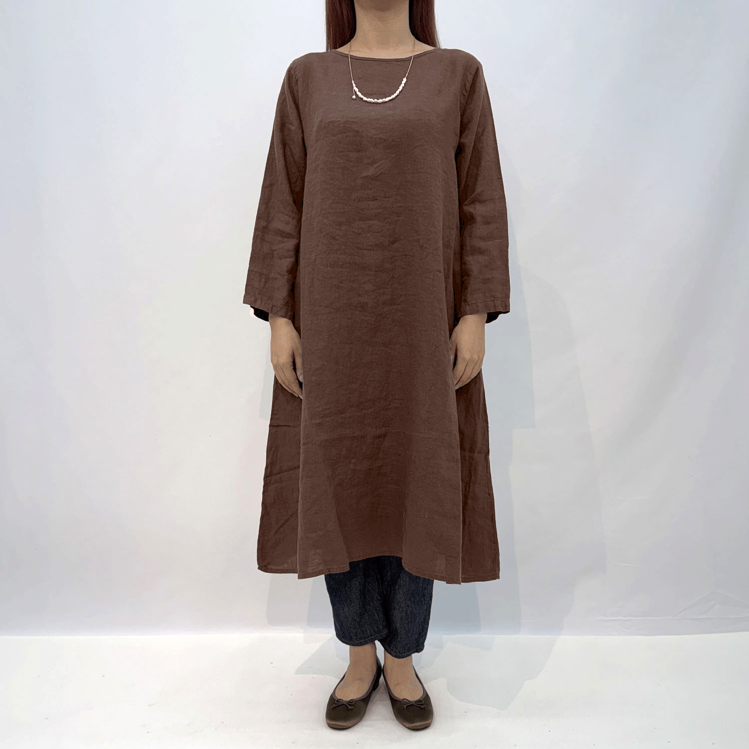 全10色！SO シンプルワンピース長袖 - 画像1