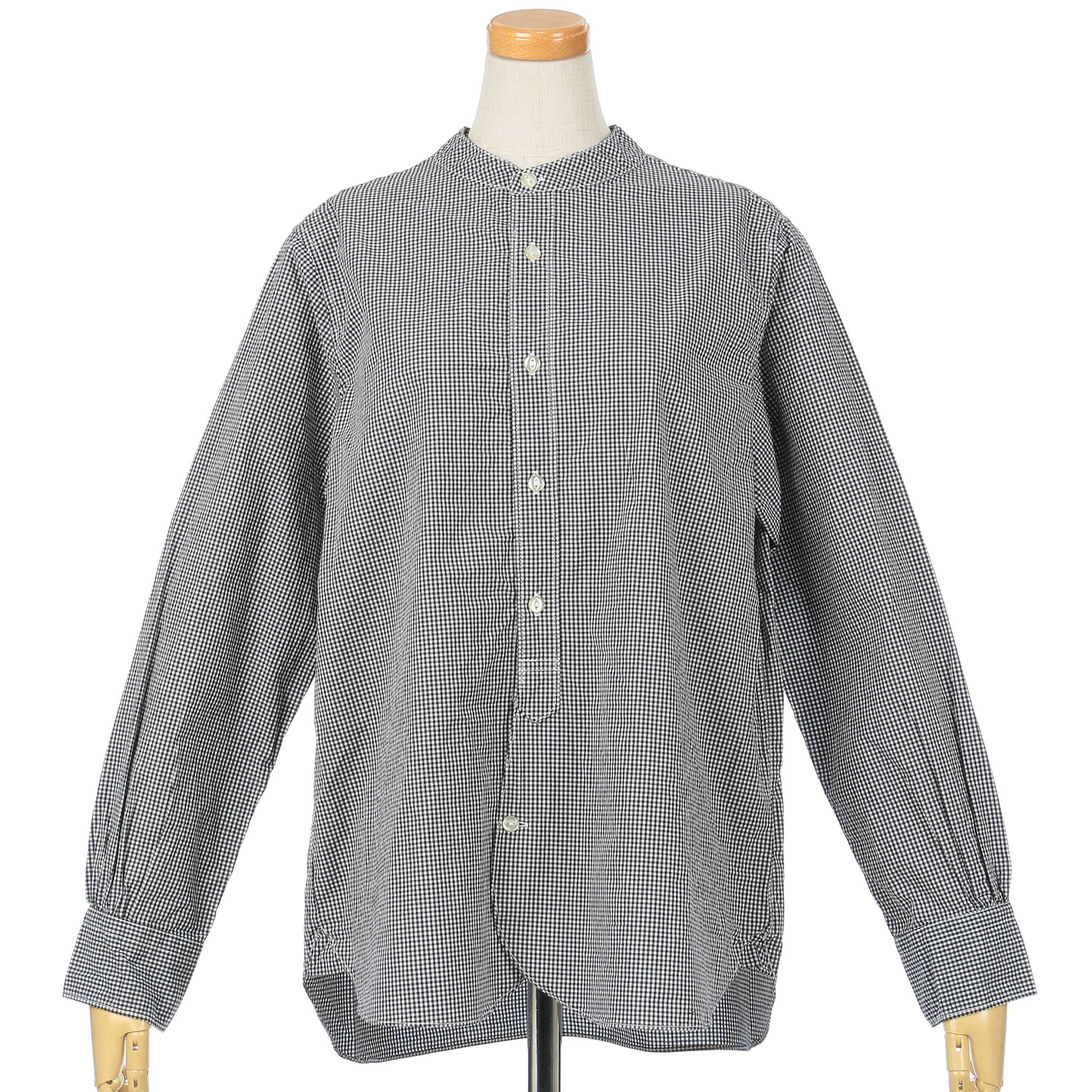 SO ラウンドヘムスタンド衿長袖シャツ - 画像7