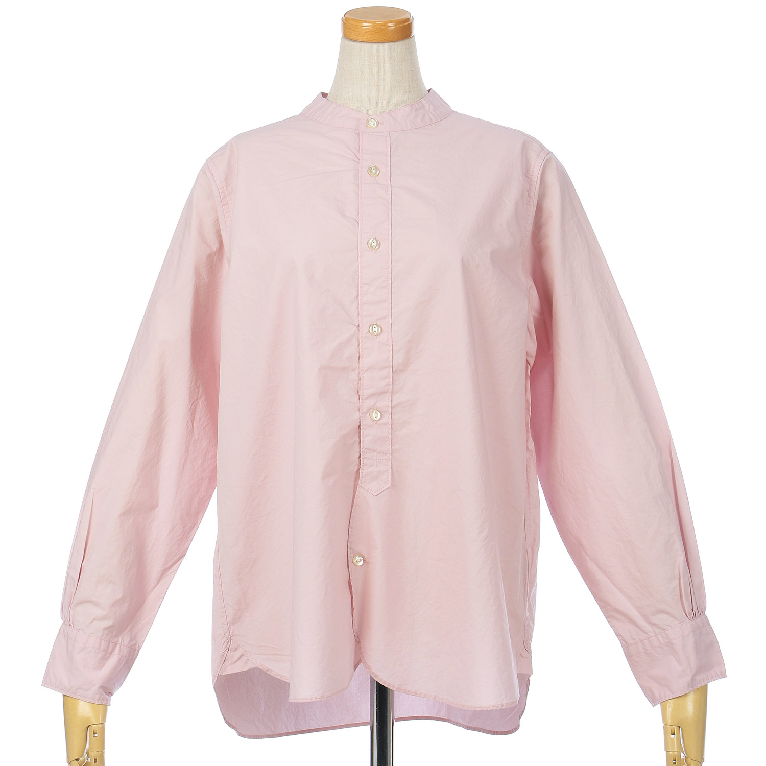 SO ラウンドヘムスタンド衿長袖シャツ - 画像1