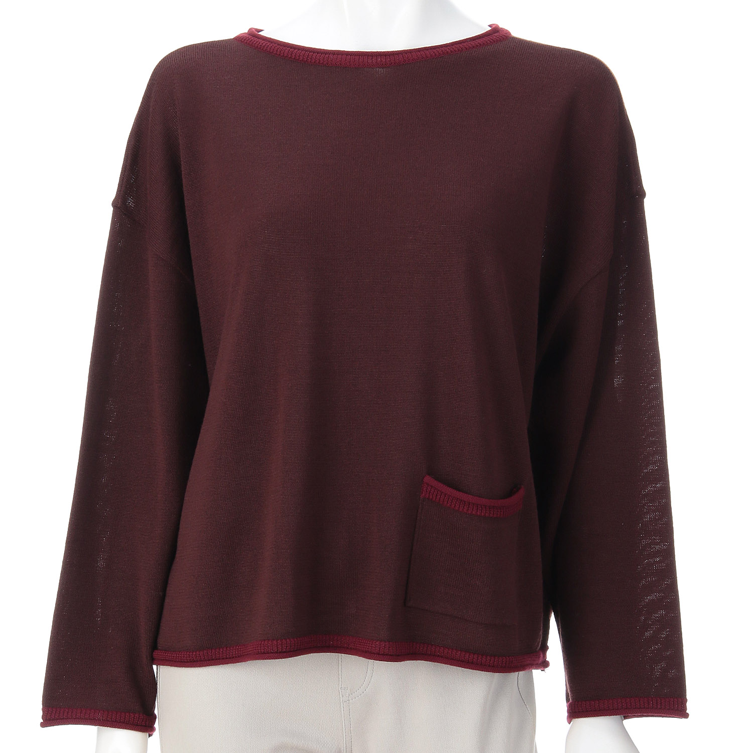 GIPSY BLUE  ミックスウールトリミング2WAYニット - 画像4