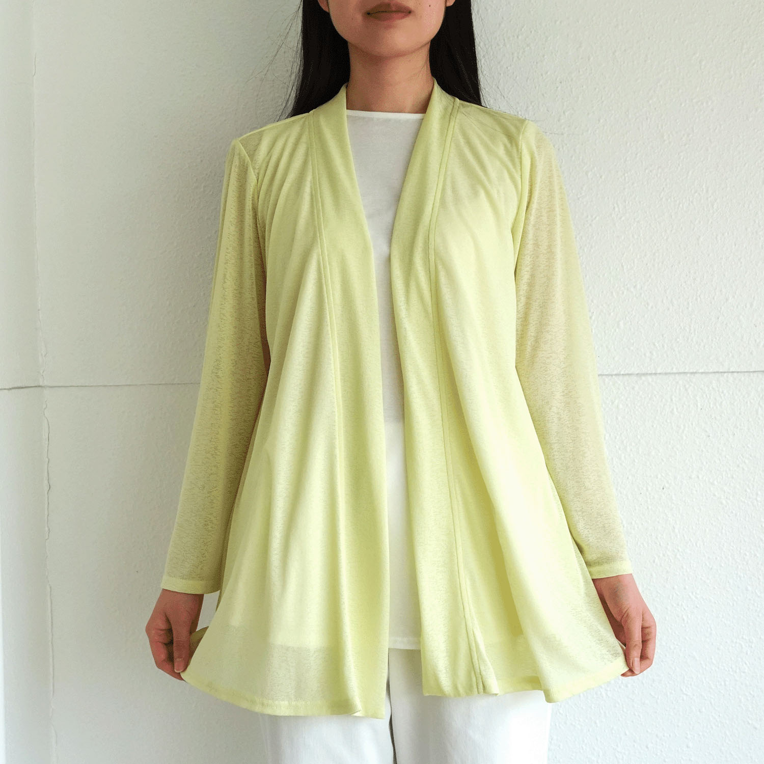 梨地カーディガン