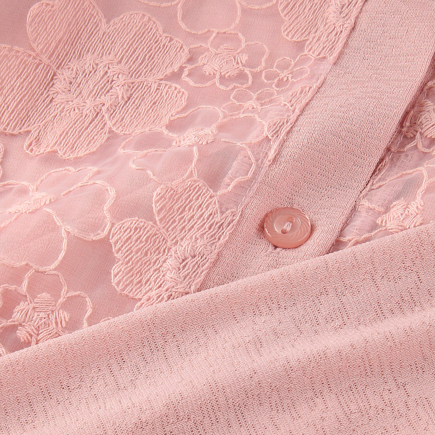 梨地×オーガンジー刺繍カーディガン - 画像6