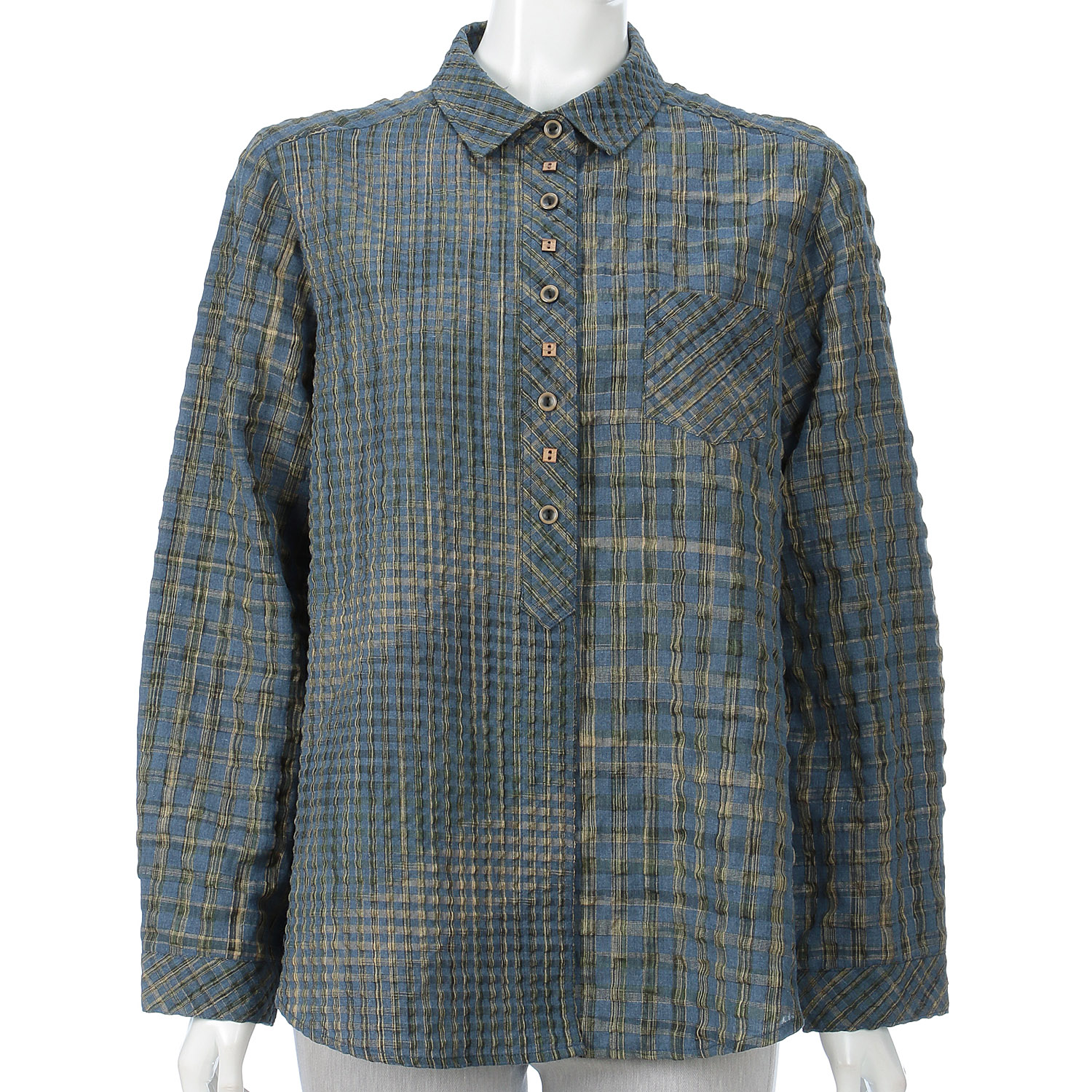 プリント襟付きシャツ