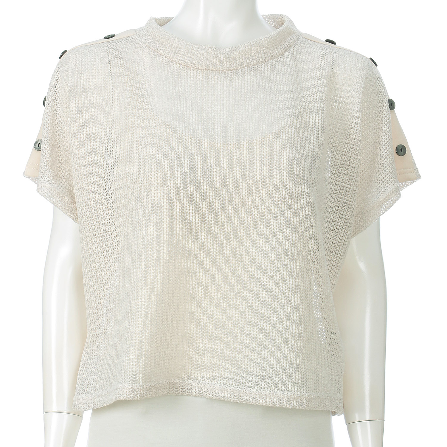 肩ボタンベスト - 画像4