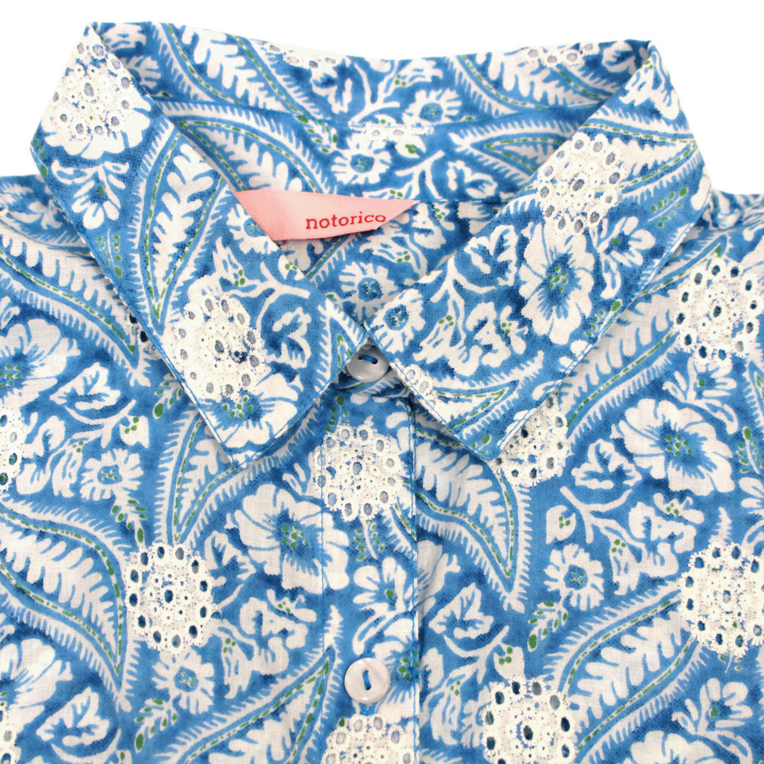 notorico  エンブロ刺繍ペイズリープリントシャツ - 画像18