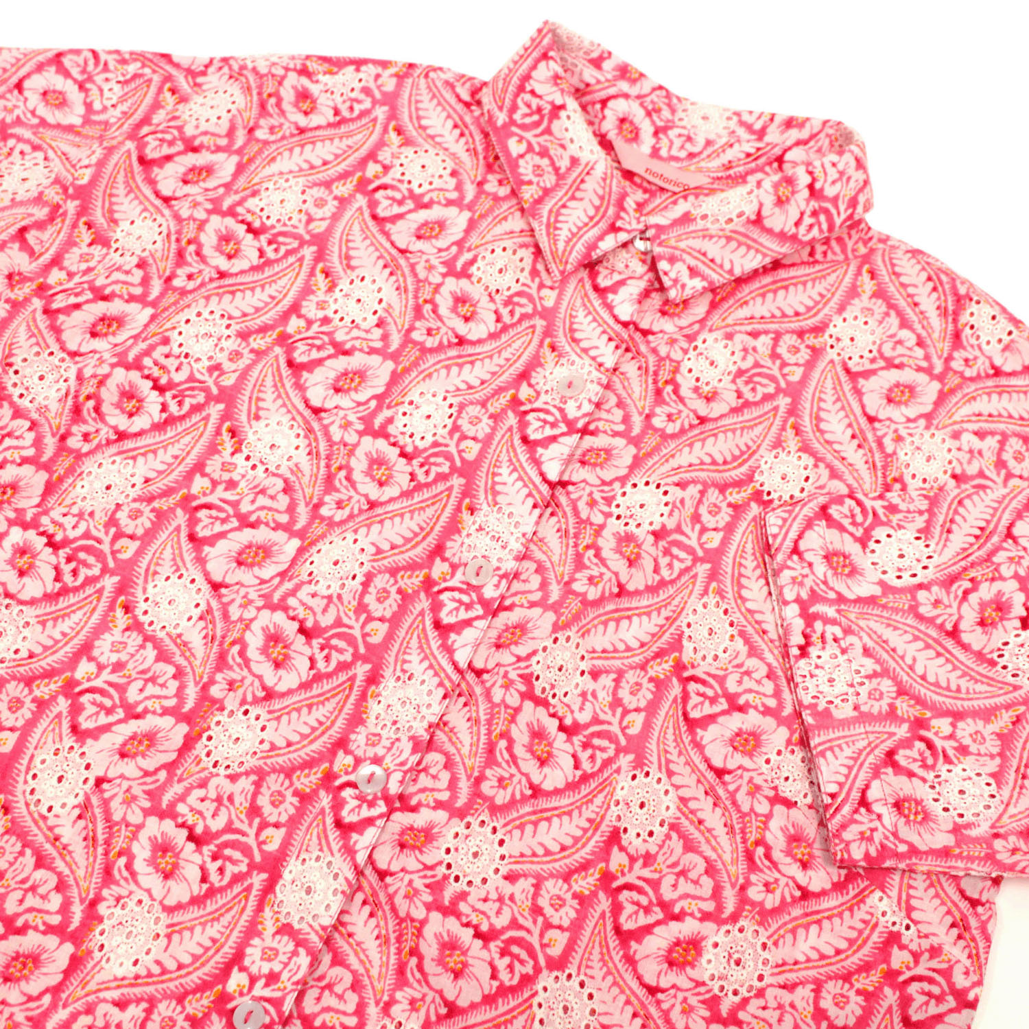 notorico  エンブロ刺繍ペイズリープリントシャツ - 画像4