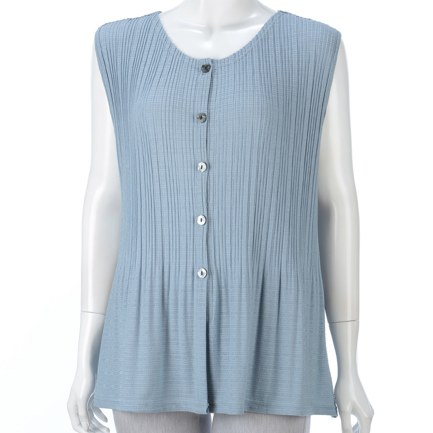無地プリーツベスト - 画像1