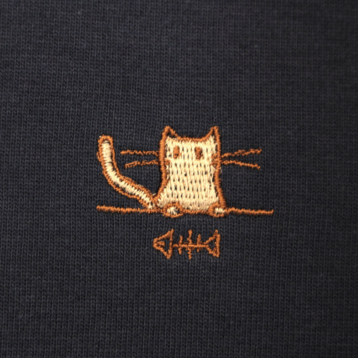 T’BIS STUDIO 食事ネコ刺繍UVカット冷感半袖ポロシャツ - 画像6