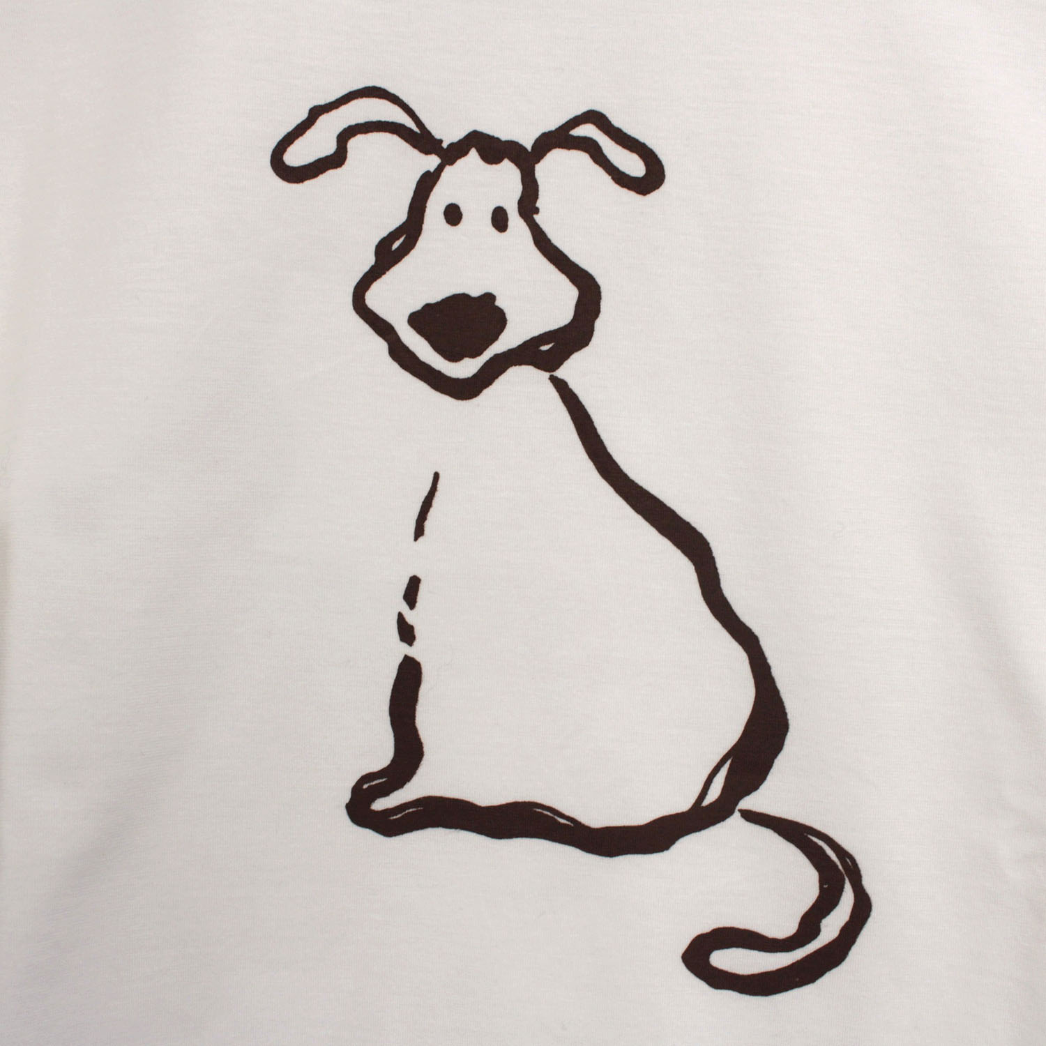 T’BIS STUDIO 冷感ワンちゃんセンタープリントVネック半袖カットソー - 画像3