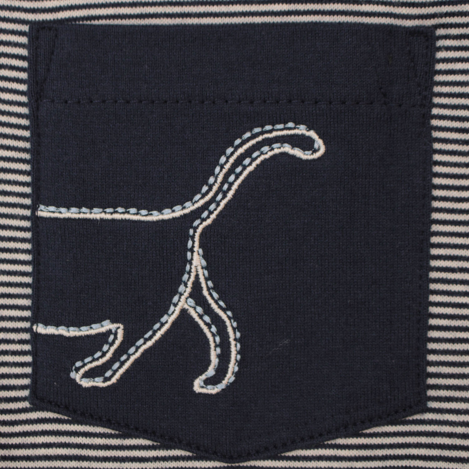 T’BIS STUDIO 冷感ネコポケット付き天竺ボーダー半袖ポロシャツ - 画像6