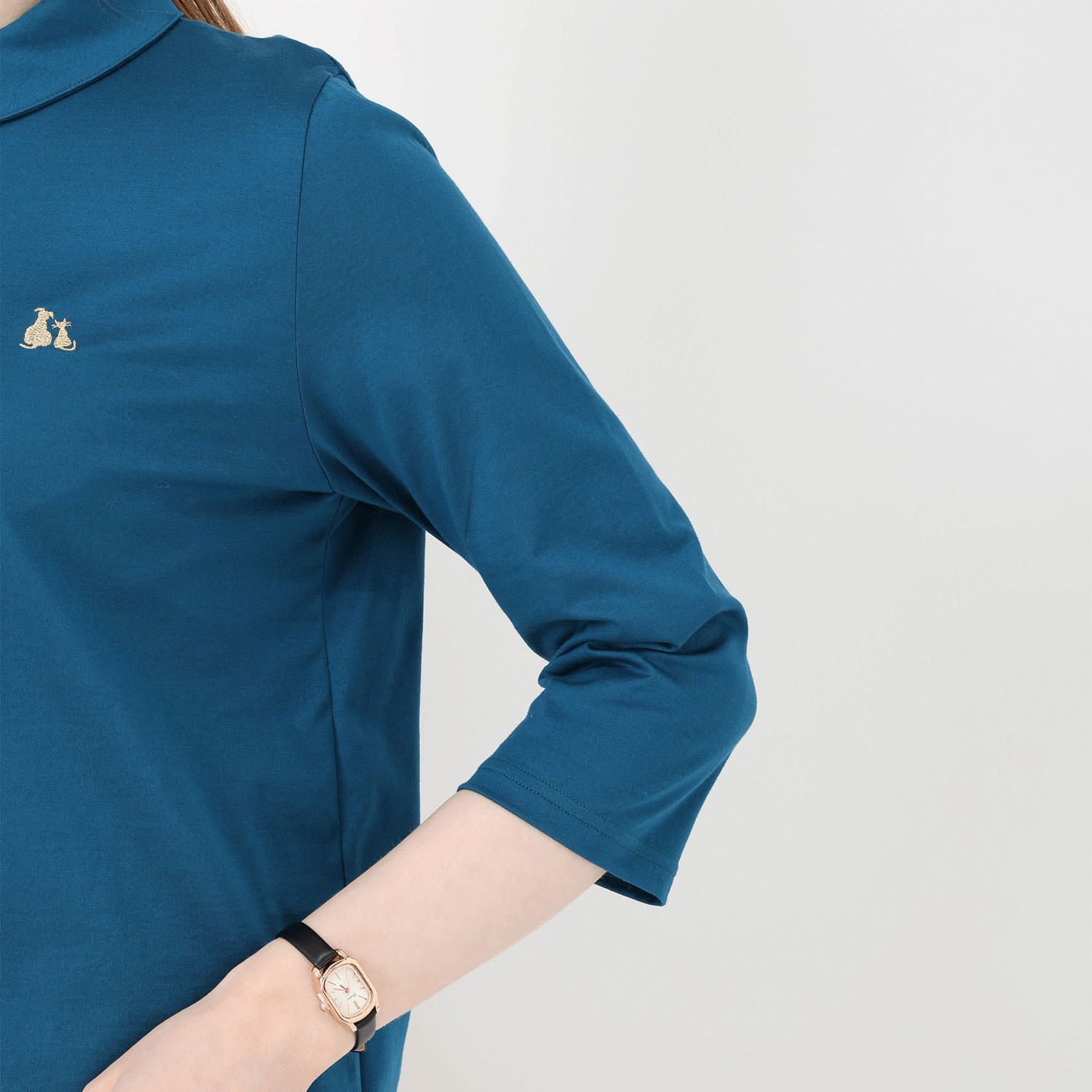 T’BIS STUDIO シルケット天竺丸襟七分袖ポロシャツ - 画像17