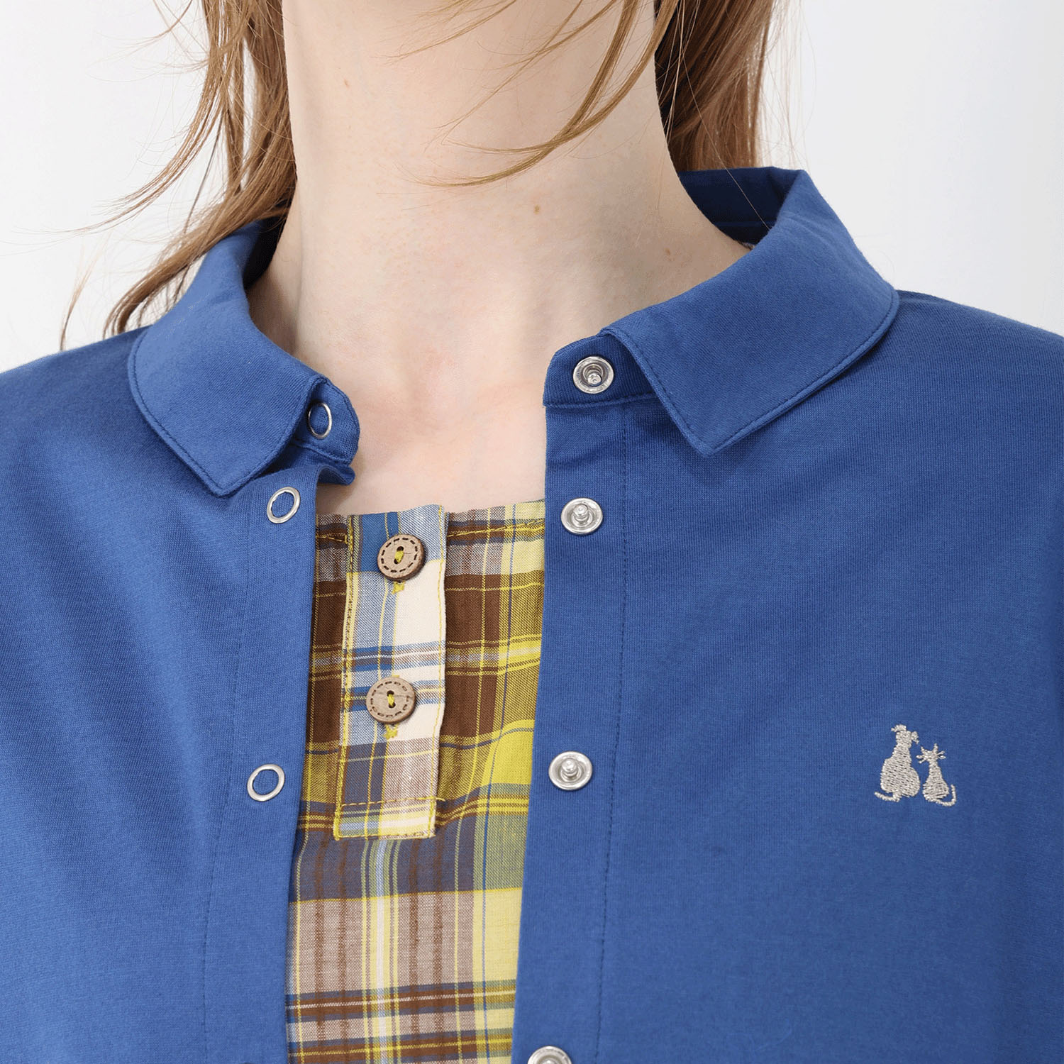 T’BIS STUDIO 冷感2WAY天竺七分袖全開ポロシャツ - 画像12