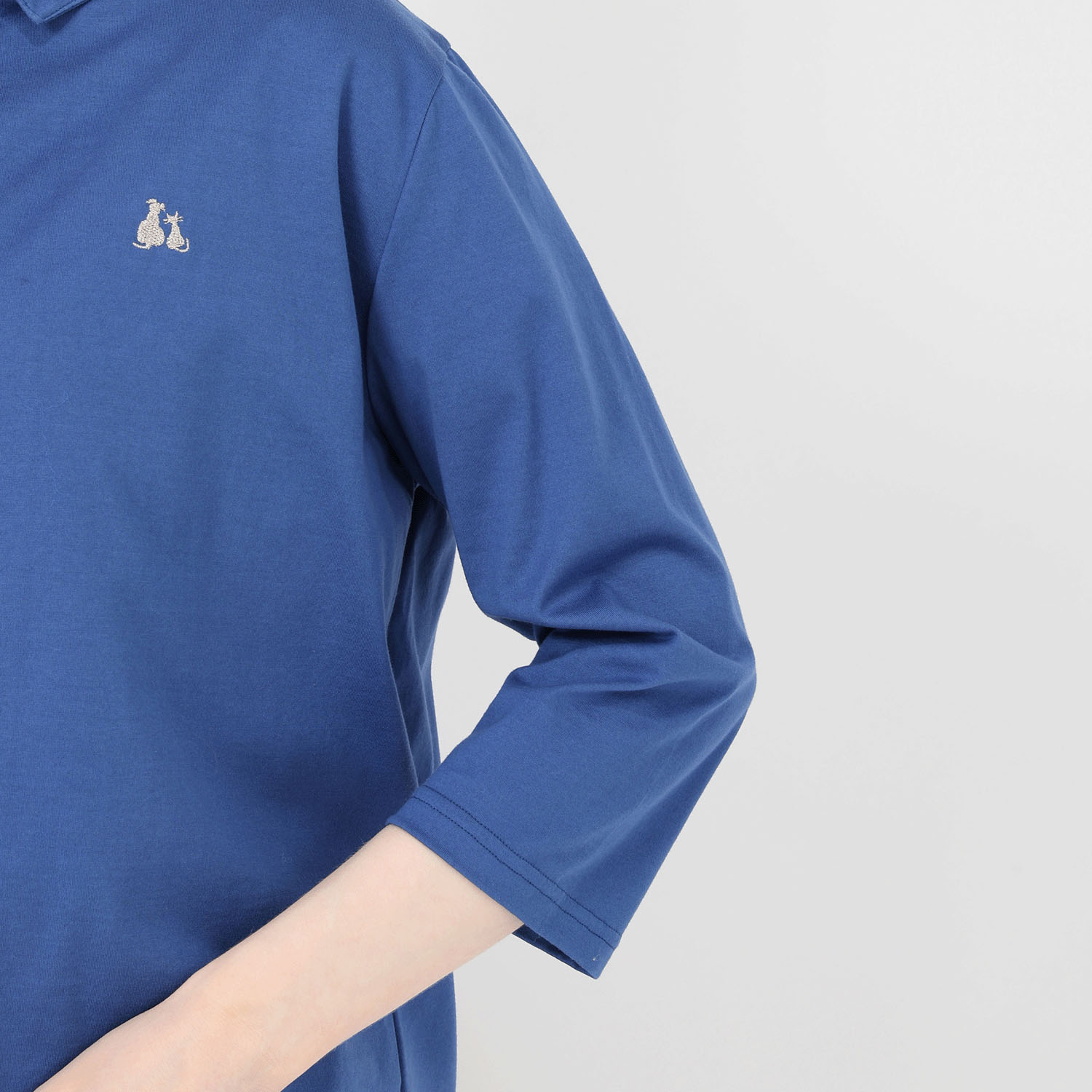 T’BIS STUDIO 冷感2WAY天竺七分袖全開ポロシャツ - 画像13