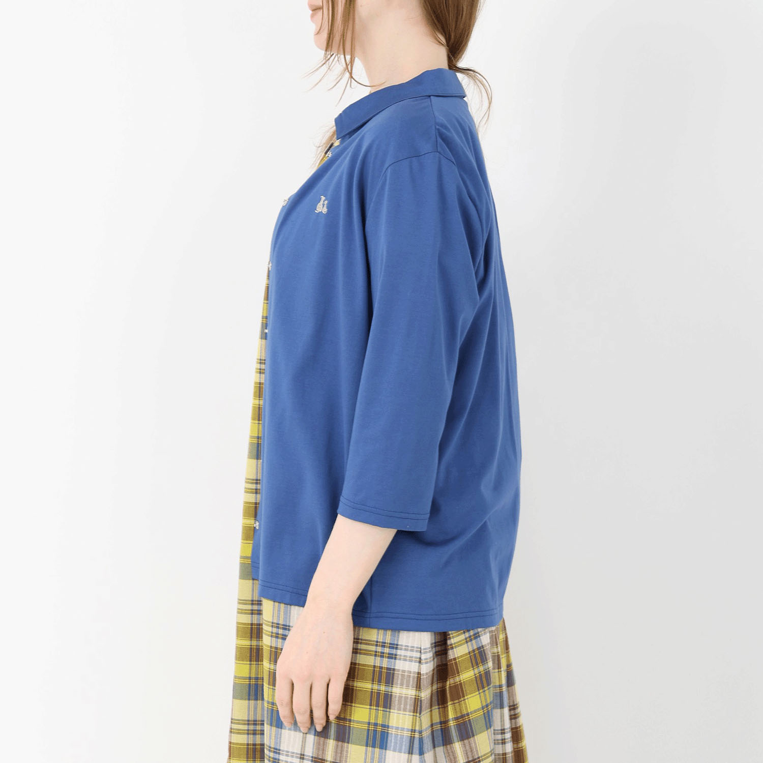 T’BIS STUDIO 冷感2WAY天竺七分袖全開ポロシャツ - 画像15