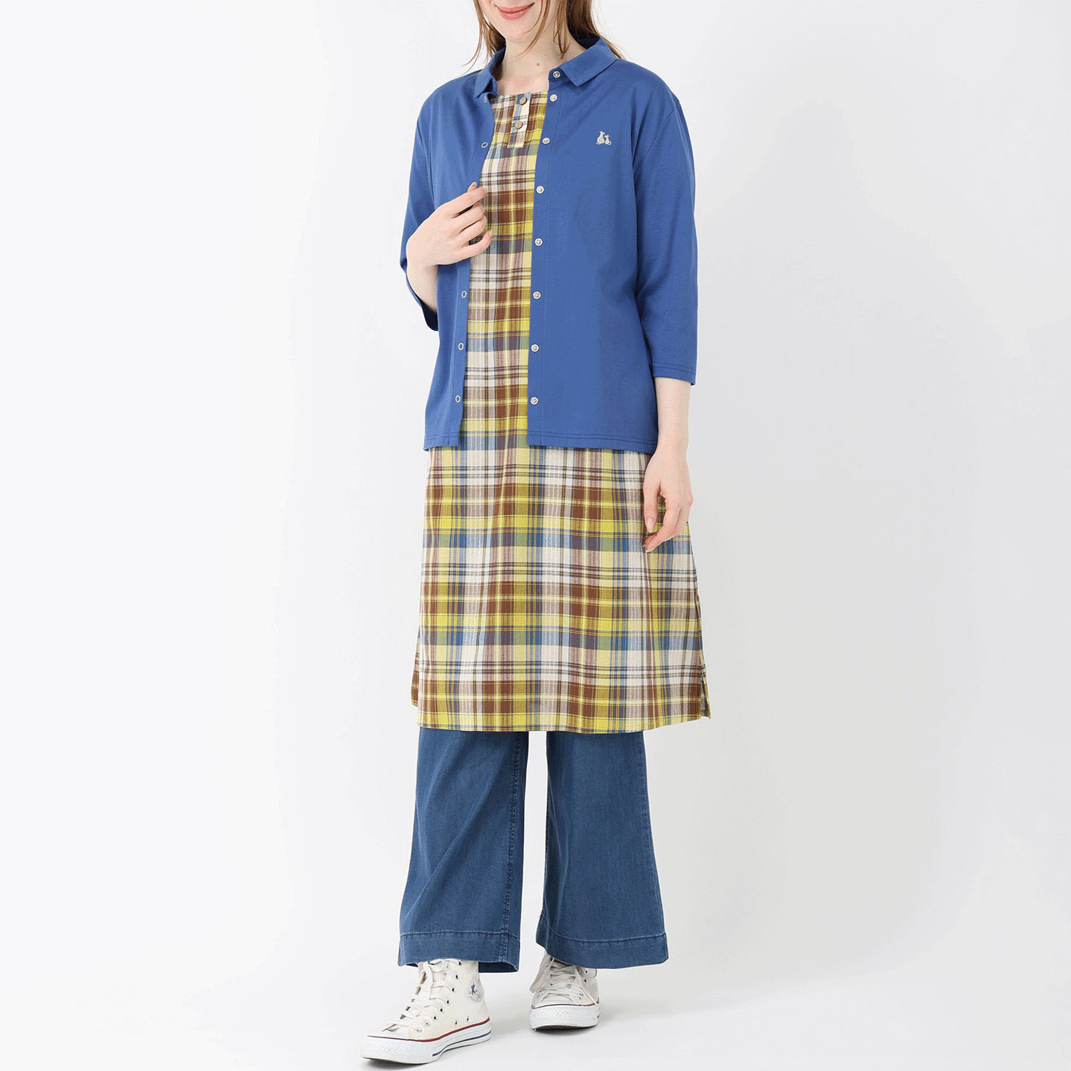 T’BIS STUDIO 冷感2WAY天竺七分袖全開ポロシャツ - 画像17