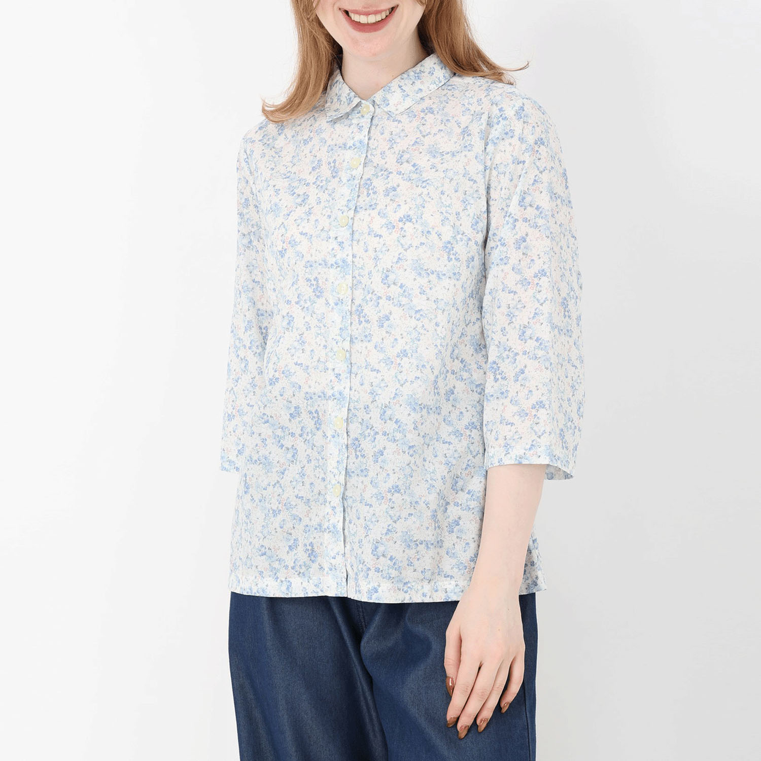 【新ブランド】T’BIS STUDIO 七分袖水彩花柄シャツ - 画像15