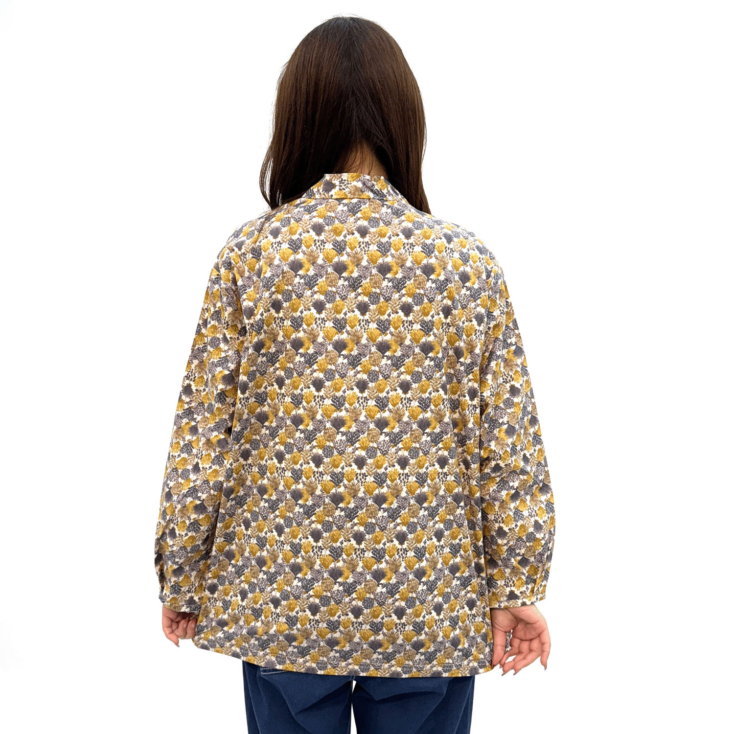 襟ギャザー袖タックチュニック - 画像2