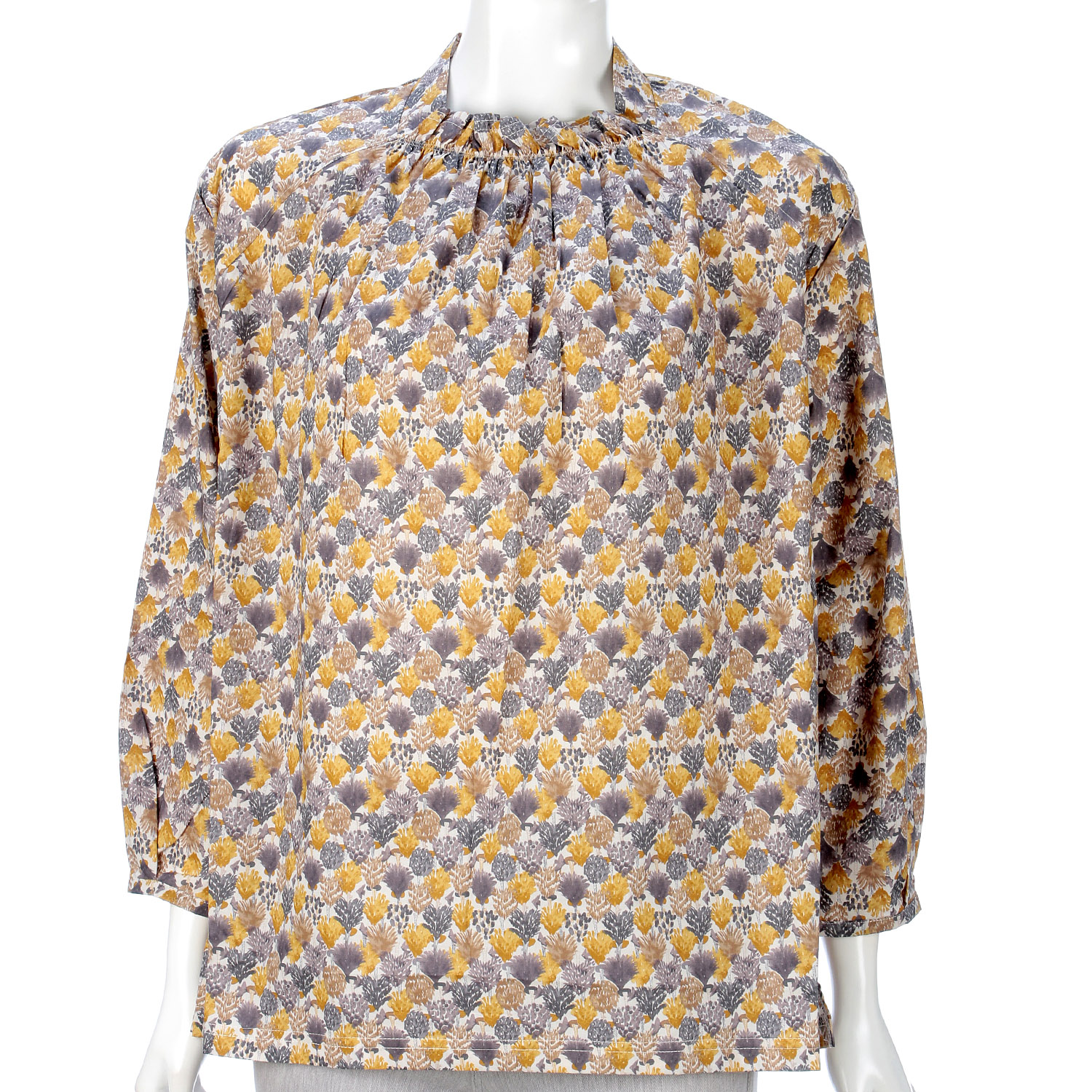 襟ギャザー袖タックチュニック - 画像10