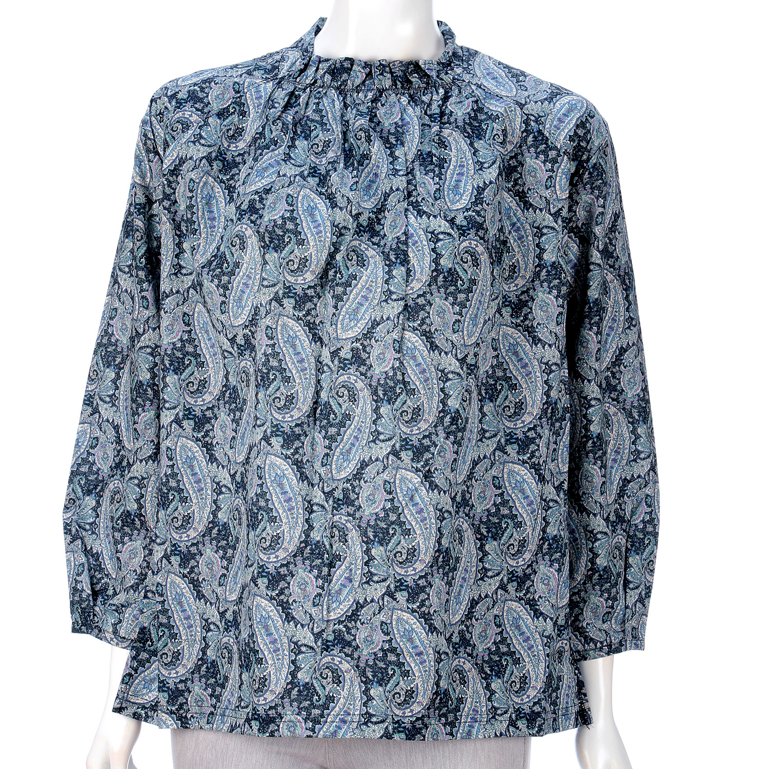 襟ギャザー袖タックチュニック - 画像9