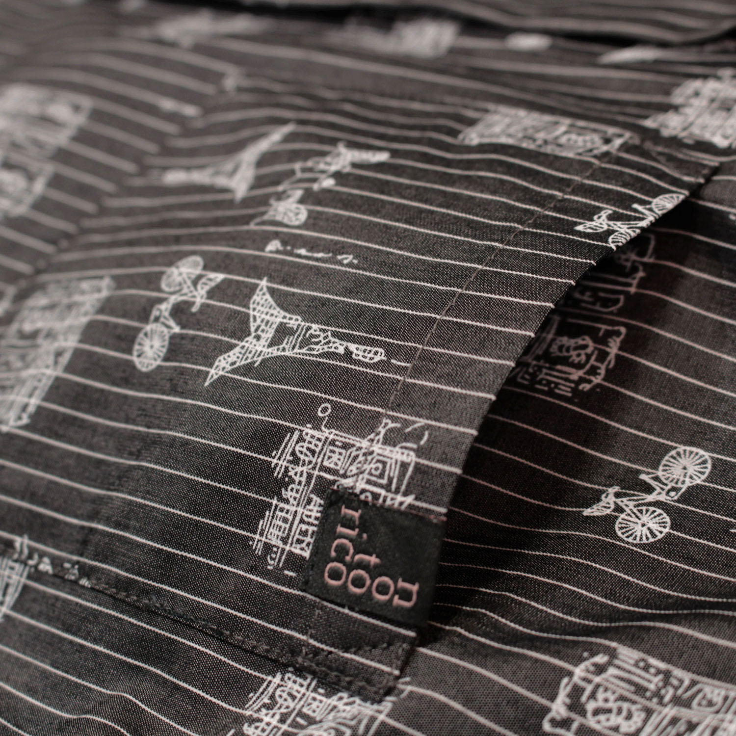 notorico フランス柄ストライプブラウス - 画像9