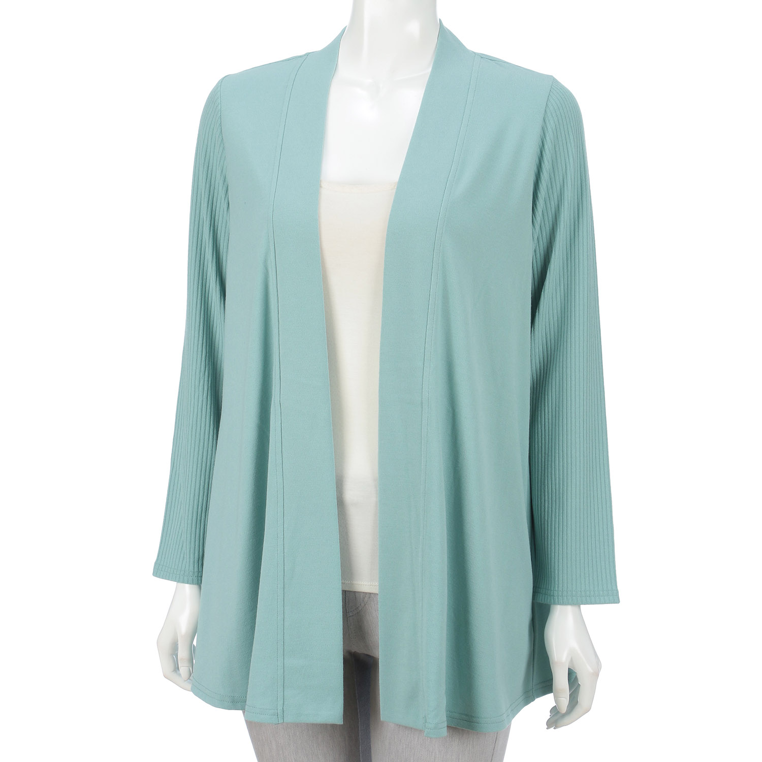 無地×リブ使いカーディガン - 画像8