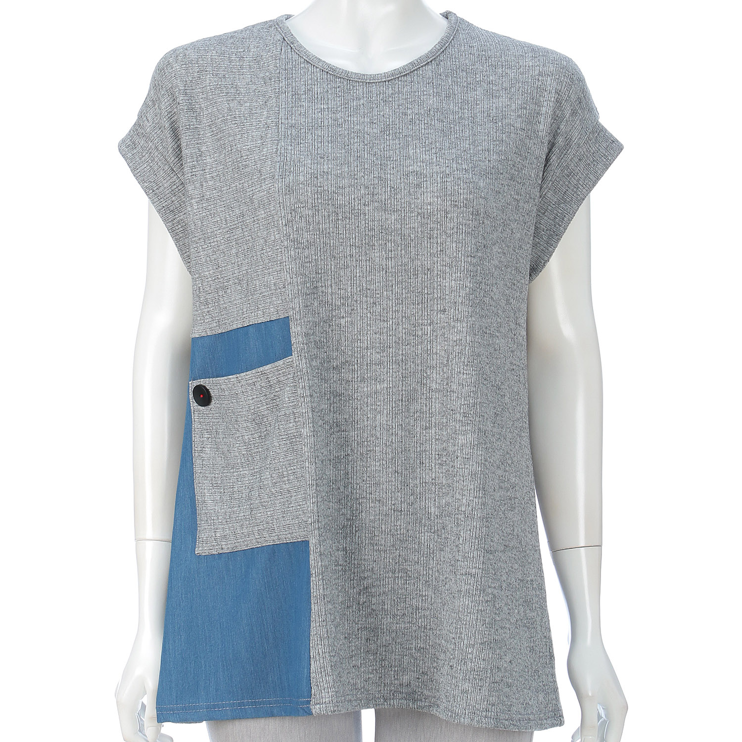 ポケット付きロングベスト - 画像1