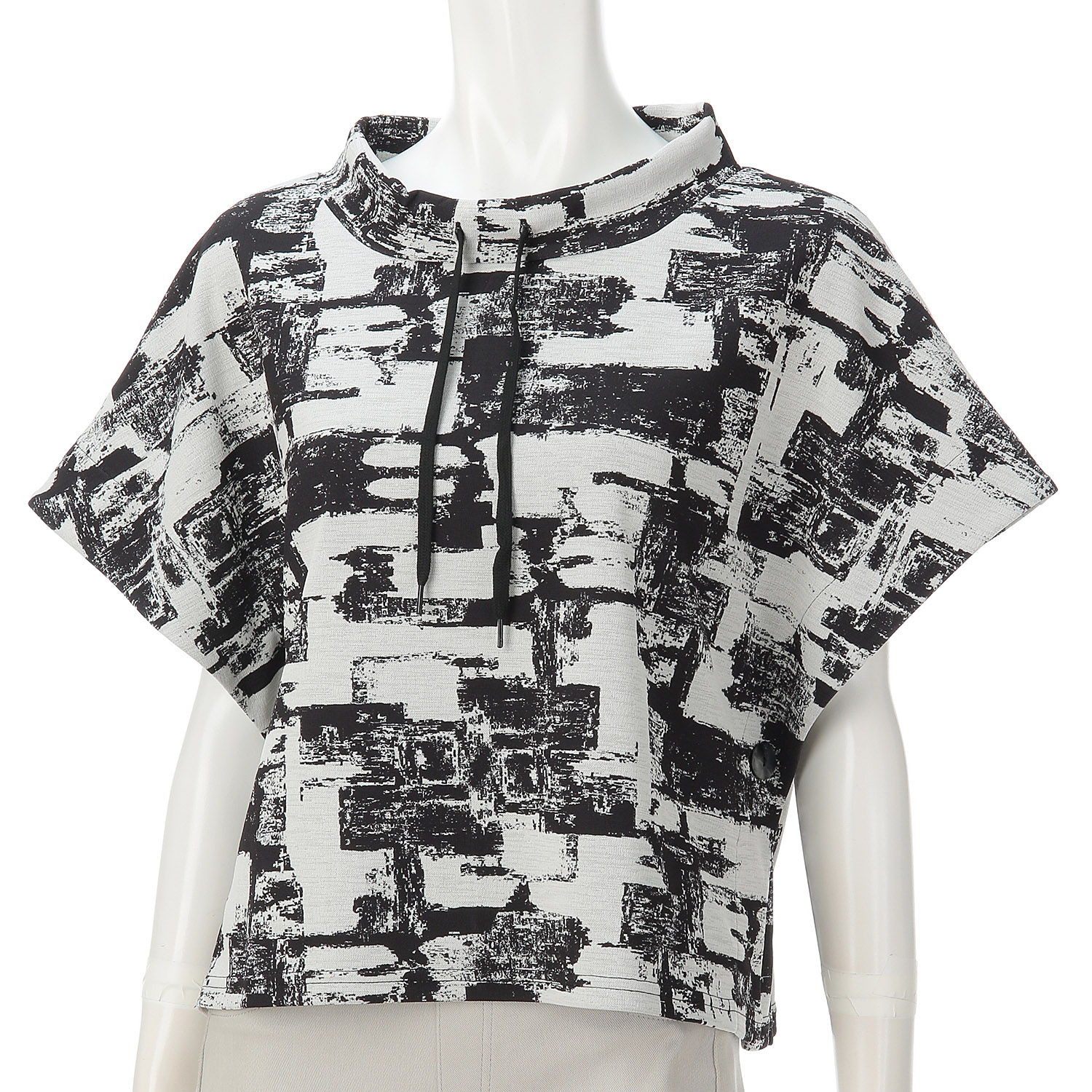 紐付きショートプリントベスト - 画像1