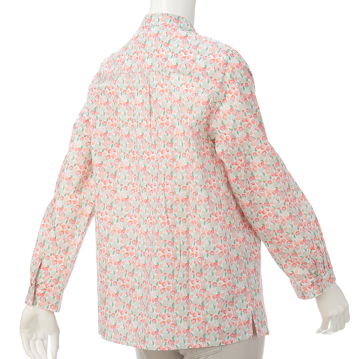 T’BIS STUDIO 長袖小花プリントスタンドネックシャツ - 画像4