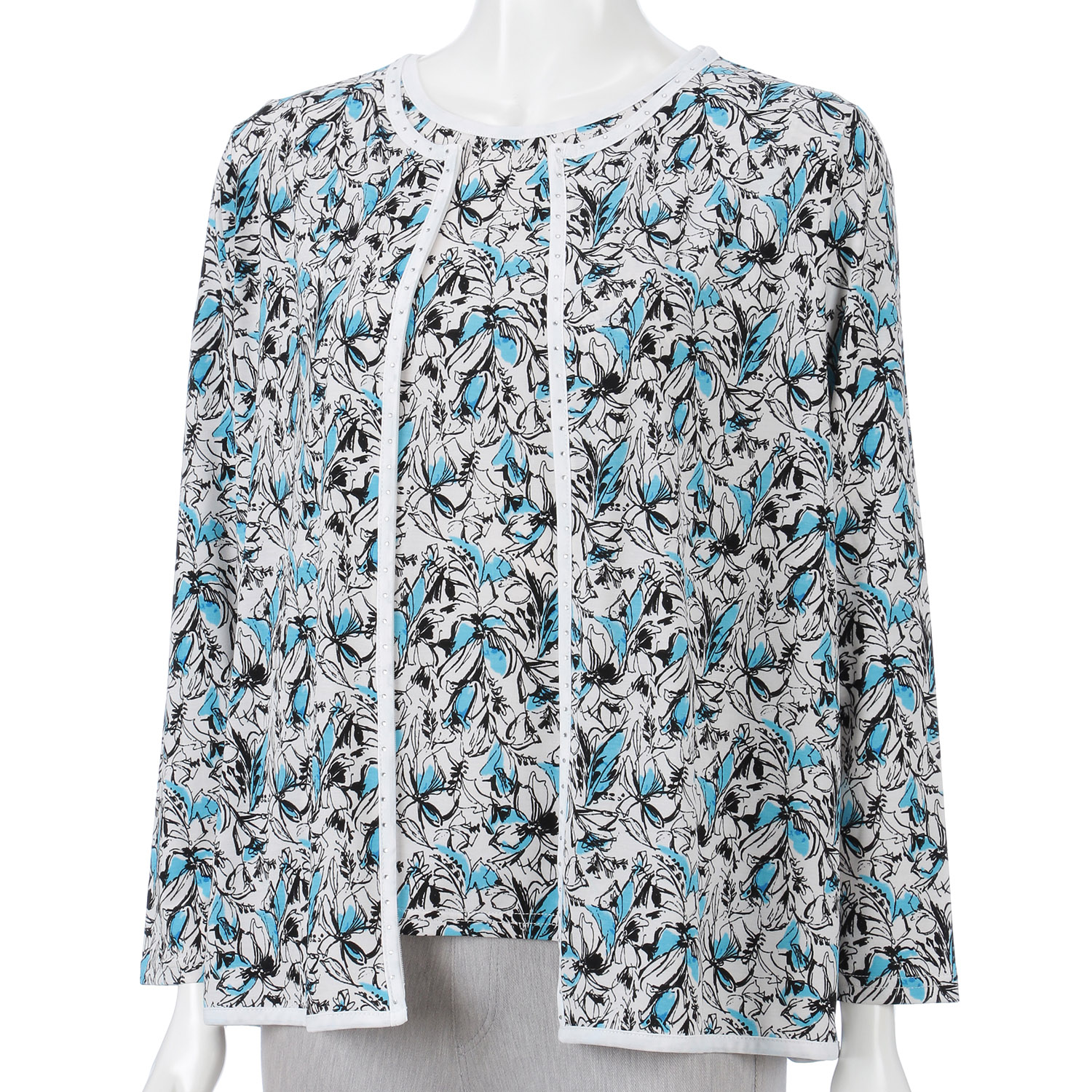 ストーン付きプリントアンサンブル