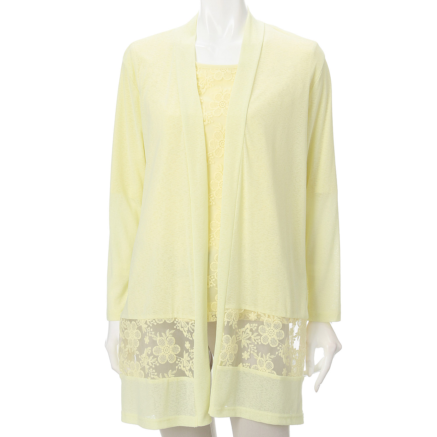 刺繍切替カーデアンサンブル - 画像5