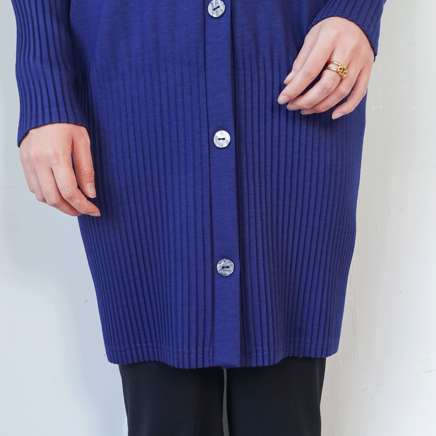 裾プリーツロングカーディガン - 画像11