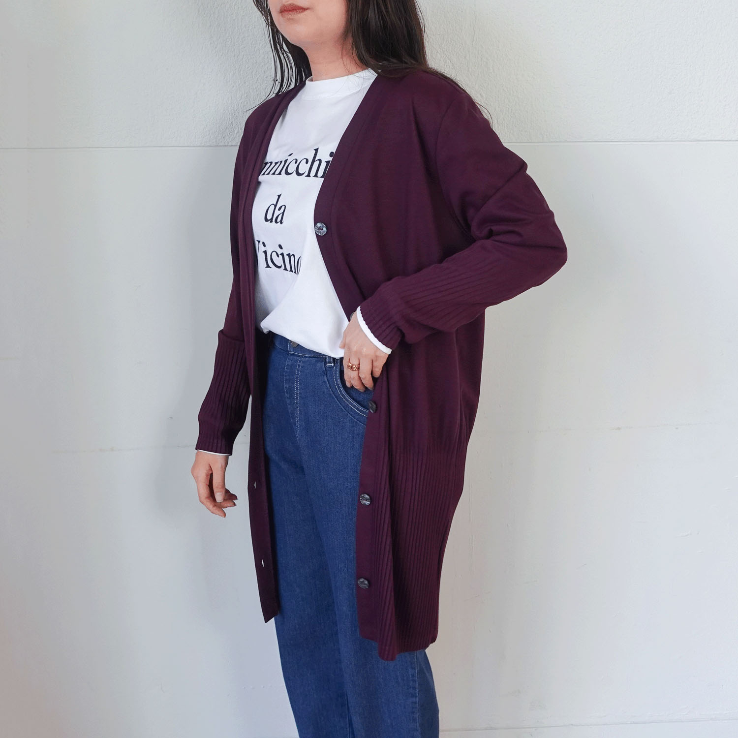 裾プリーツロングカーディガン - 画像14