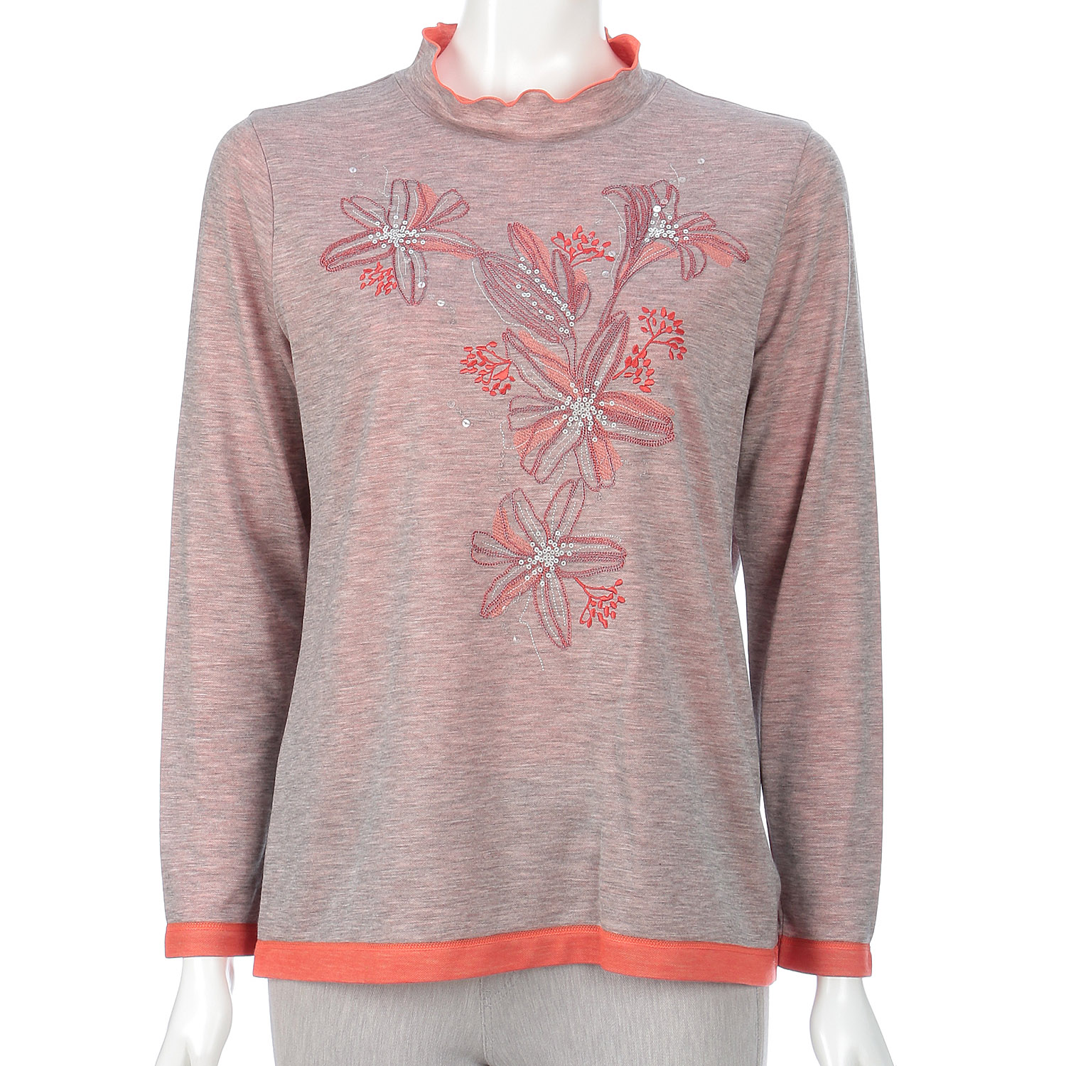 ROYAL VERDY 花柄ビーズ刺繍ハイネック - 画像2