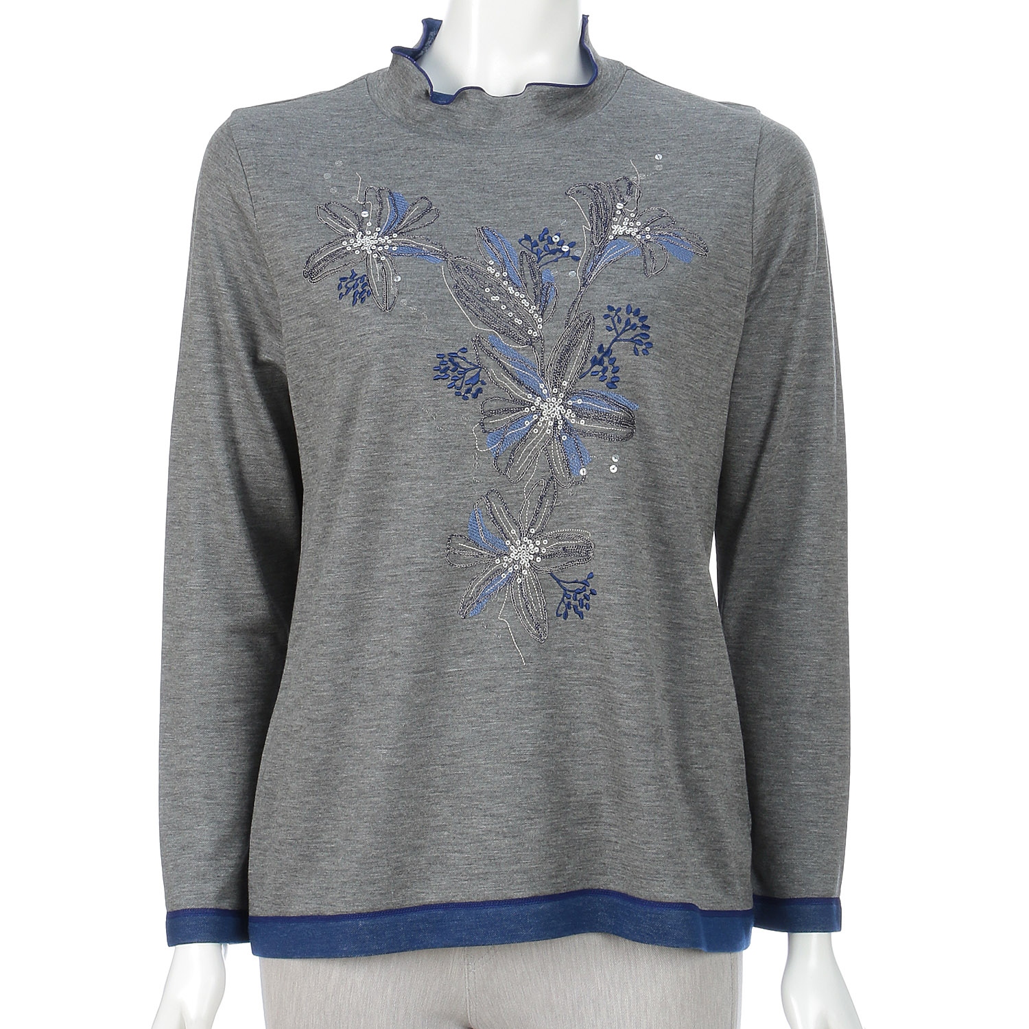 ROYAL VERDY 花柄ビーズ刺繍ハイネック - 画像6